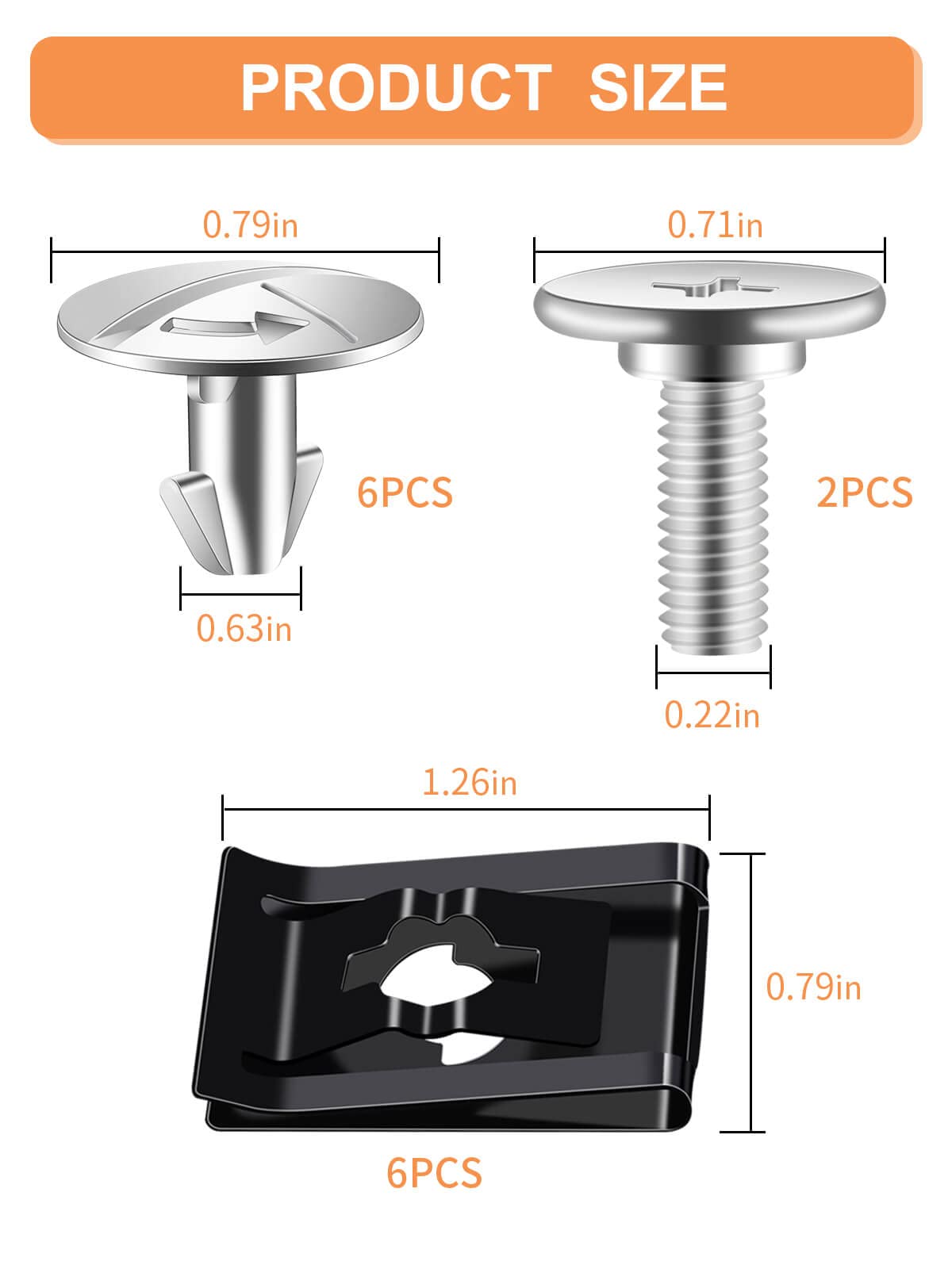 SONGTIY Lower Engine Cover Pin Screws, Radiator Engine Access Cover Pin Clips, Engine Splash Shield Bolt Screw Fastener Clip, Co