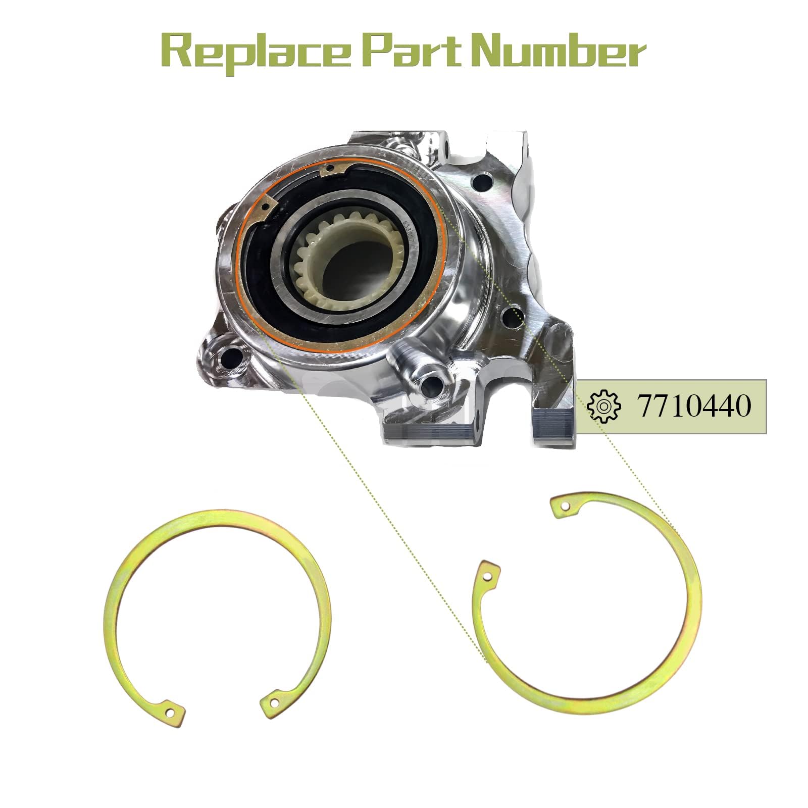 FUSCH 2PCS Bearing Retaining Ring Clip Compatible with RZR 570 800 900 1000 Turbo Sportsman Ranger Scrambler ACE Replace#: 77104