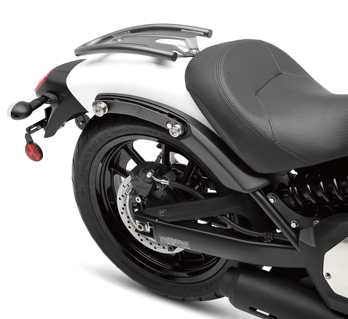 Genuine Kawasaki Accessories Kqr Passenger Backrest/Luggage Rack Mounting Kit (Black) Compatible With 15-18 Kawasaki En650Sa