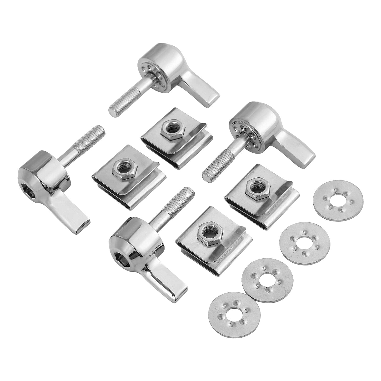 Wowtk Saddlebag Mount Kit, Set Of Hard Saddlebag Lever Lock Mounting For Harley 1993-Later All Touring Models Flt Flht Flhtcu Flhrc Road King Street Glide Electra Glide,Chrome