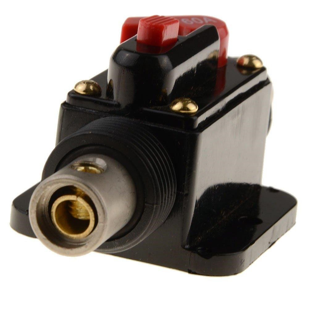 Rkurck 80 Amp Circuit Breaker Manual Reset Inline Fuse Inverter For Car Marine Trolling Motors Boat Atv Audio Solar Inverter Sys