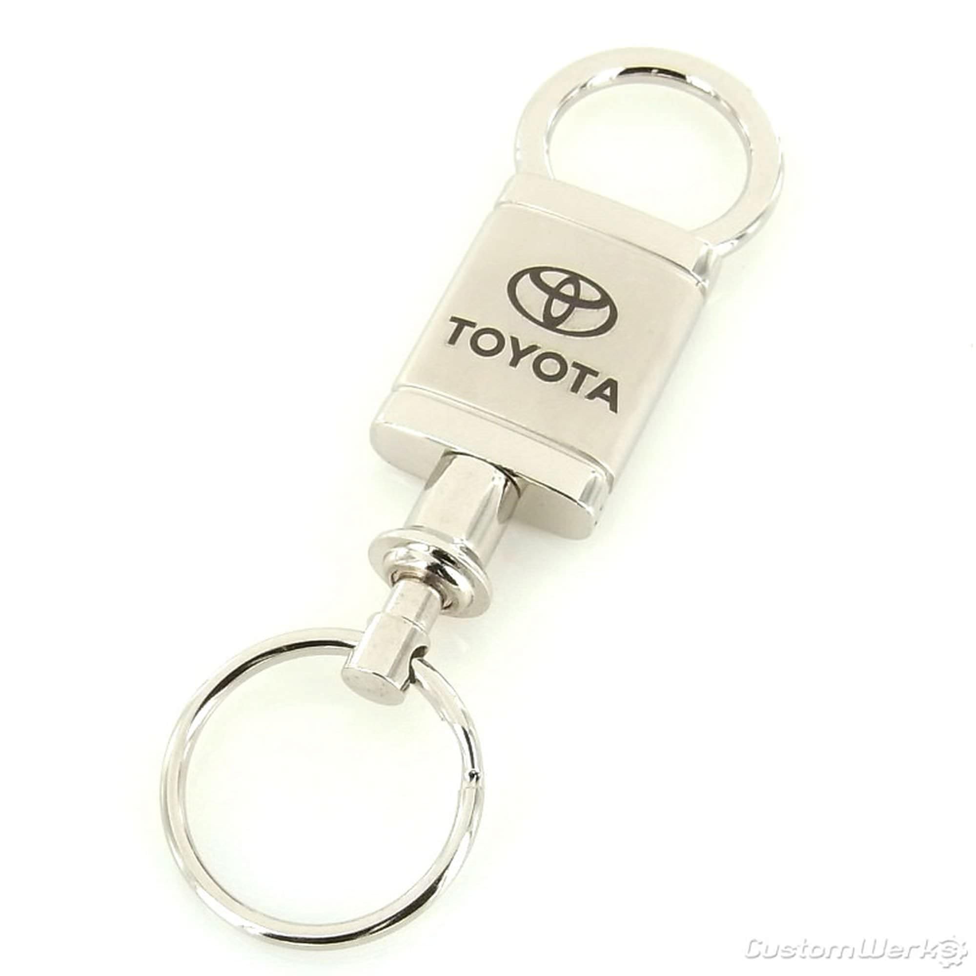 Au-TOMOTIVE GOLD Valet Keychain for Toyota - Chrome Alloy, Model KCVTOY, One Size