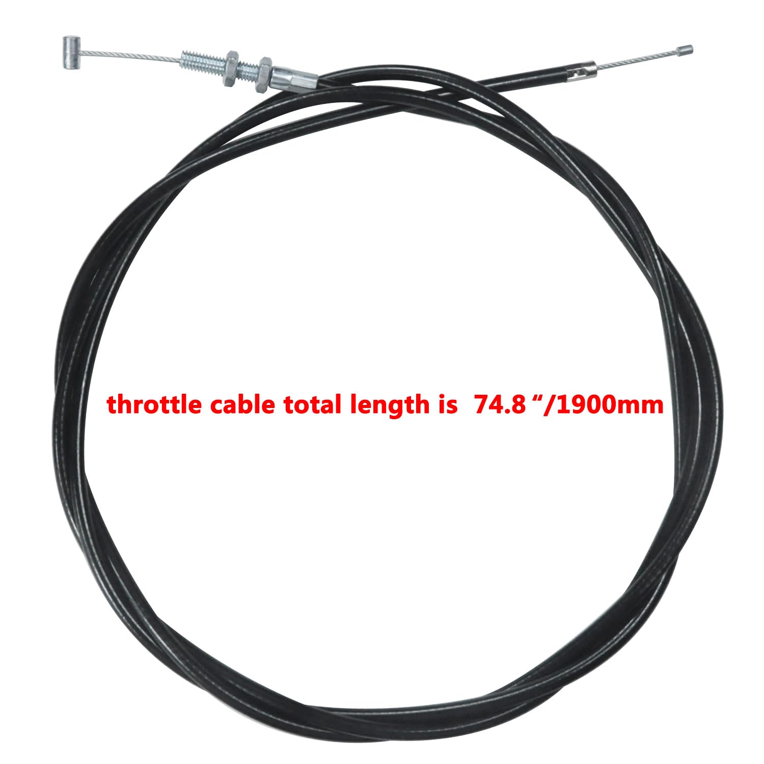 HOLATO 75'' Throttle Cable for 90cc 110cc 125cc 150cc 250cc Kandi GKA Black Widow Go Kart Go Cart Yerf Dog Mini Bike Gas Scooter