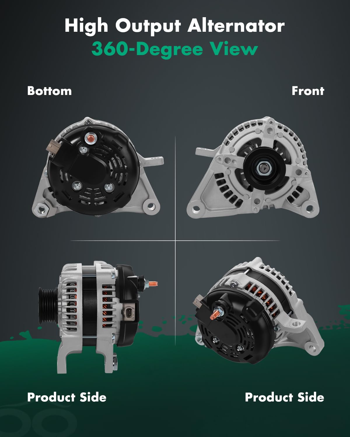 SCITOO Alternator Fits for Jeep for Commander 2006 V8 5.7L, Grand Cherokee 2005 2006 V8 5.7L, Grand Cherokee 2006 V8 6.1L - 12V