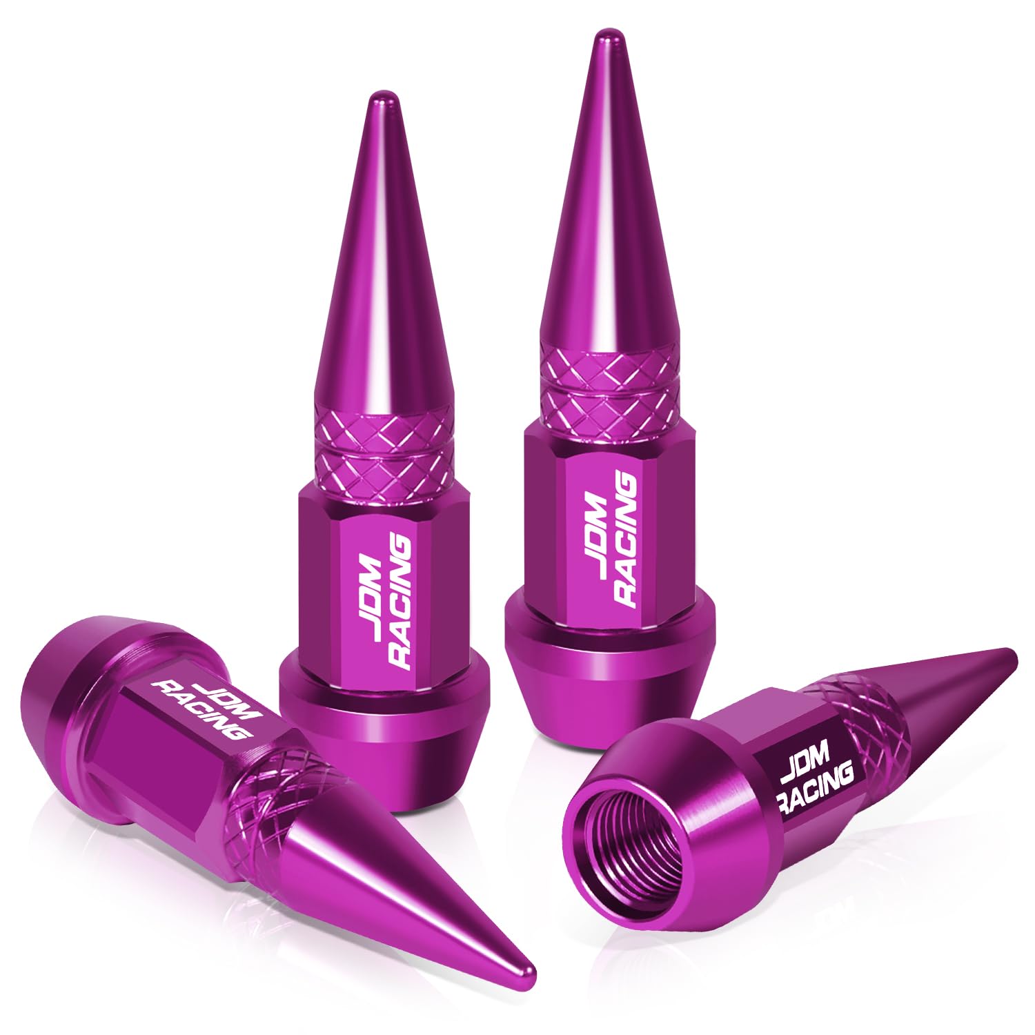 Auto Dynasty Tire Valve Stem Caps 4 Pieces 45Mm Anodized Aluminum Universal Stem Covers For Cars, Suvs, Bike And Bicycle, Trucks