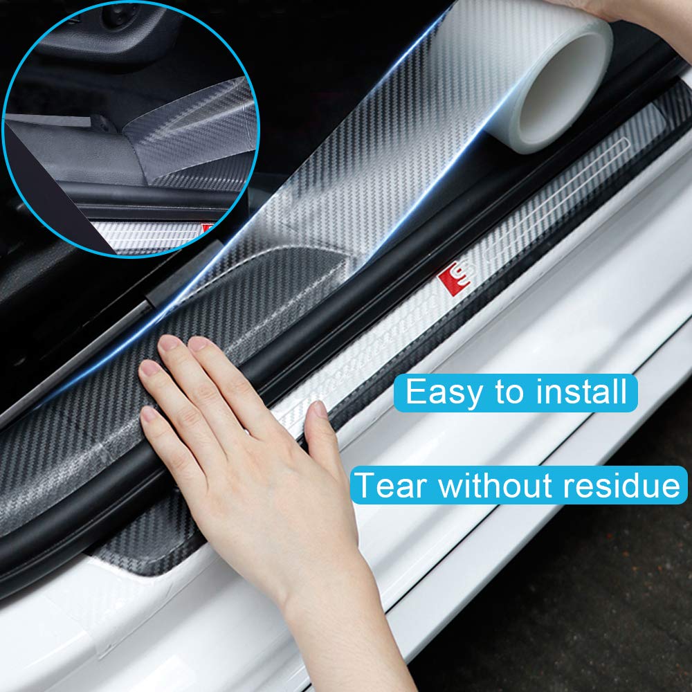 Storystore Door Edge Guards - Automotive Anti-Collision Strip For Front & Rear Bumper/Door Sill Protector, Fits Most Cars (4In X