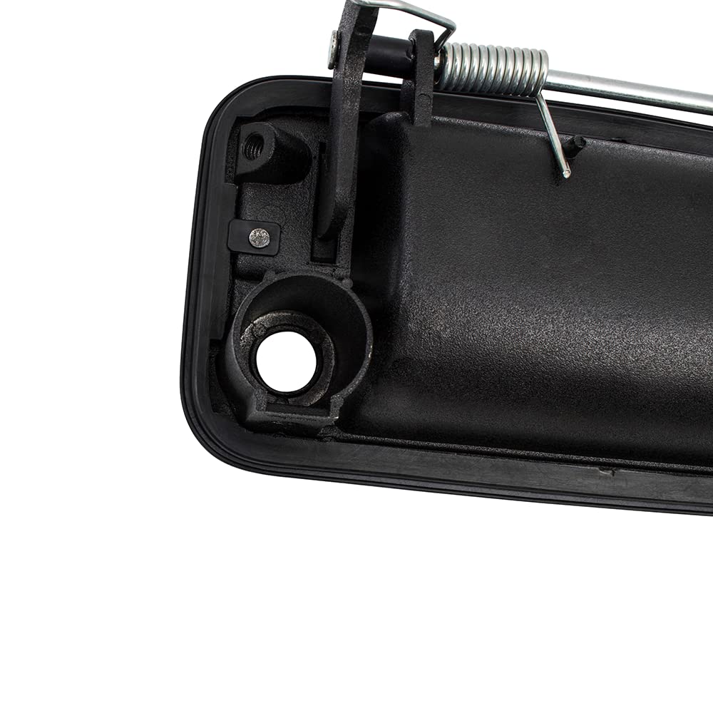 Autoandart Brock Replacement Driver & Passenger Side Front Outside Textured Black Metal Door Handle & Base Compatible With 1995-