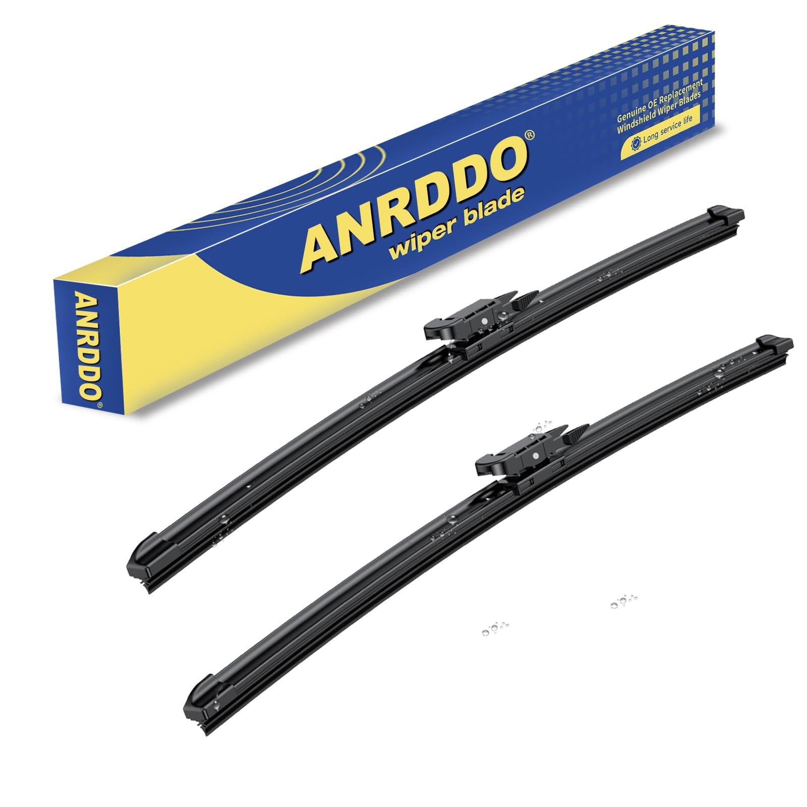 ANRDDO Wipers Factory Replacement For Ford Edge 2015-2020,Escape 2013-2020,Focus 2012-2018,Fusion 2013-2019 Original Equipment W