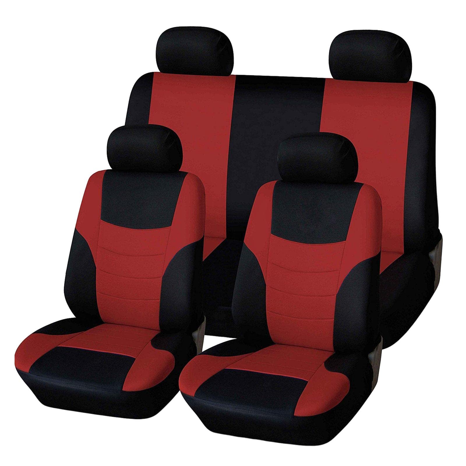 ATORSE 8 Pieces Car Seat Covers Wear Resistant for Vehicles All Seasons Suvs Red Motors | Parts & Accessories | Car & Truck Part
