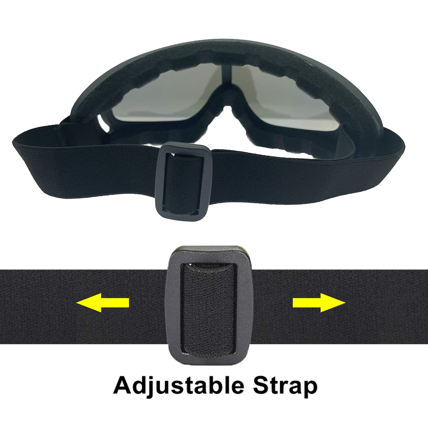 Ljdj Motorcycle Goggles,2 Pack Dirt Bike Atv Motocross Riding Hiking Protective With 2 Pack Neck Breathable Bandana Mask (Black
