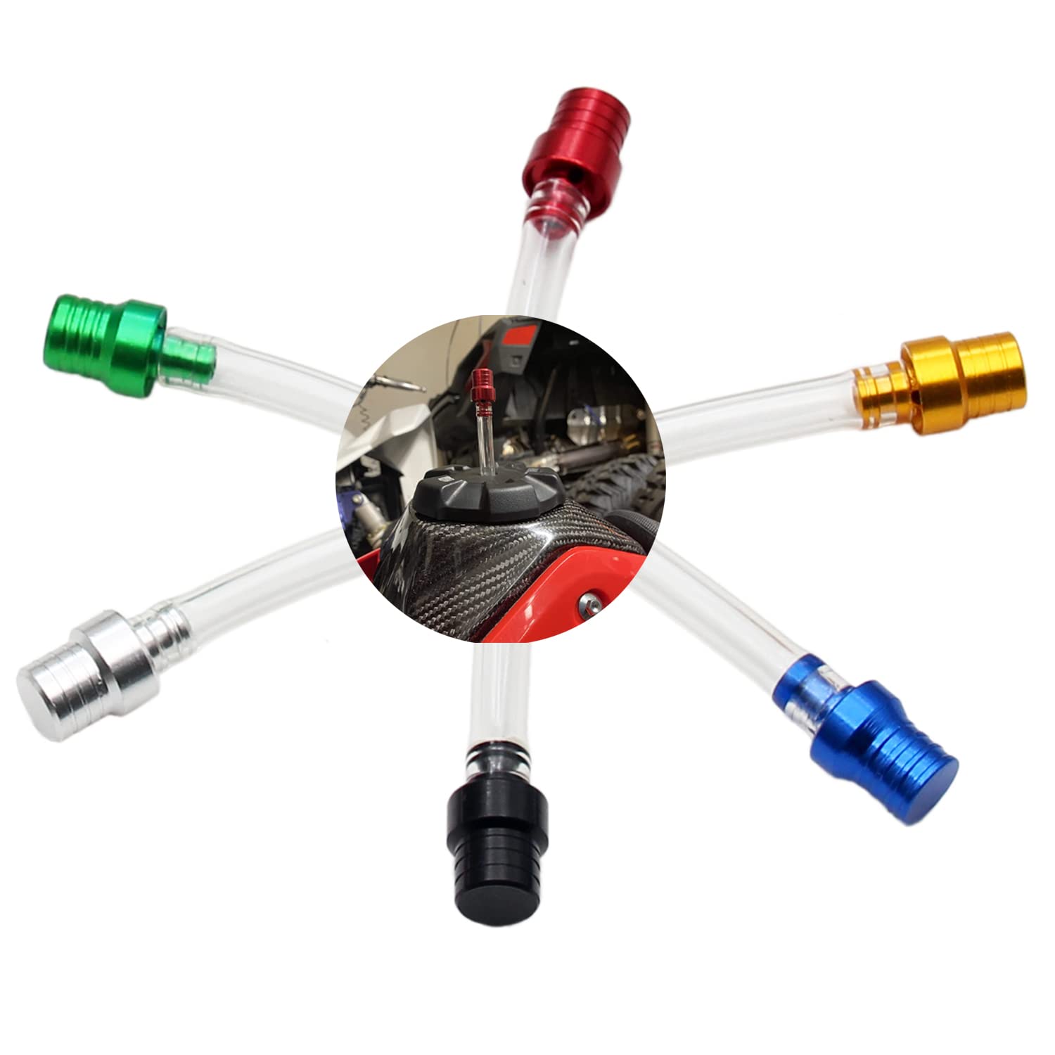 10 Pack Motorcycle Fuel Tank Air Vent Gas Cap Oil Vent Breather Hose Tube, Pro Bat Gas Tank Cap Vent For Dirt Bike Pit Bike Atv