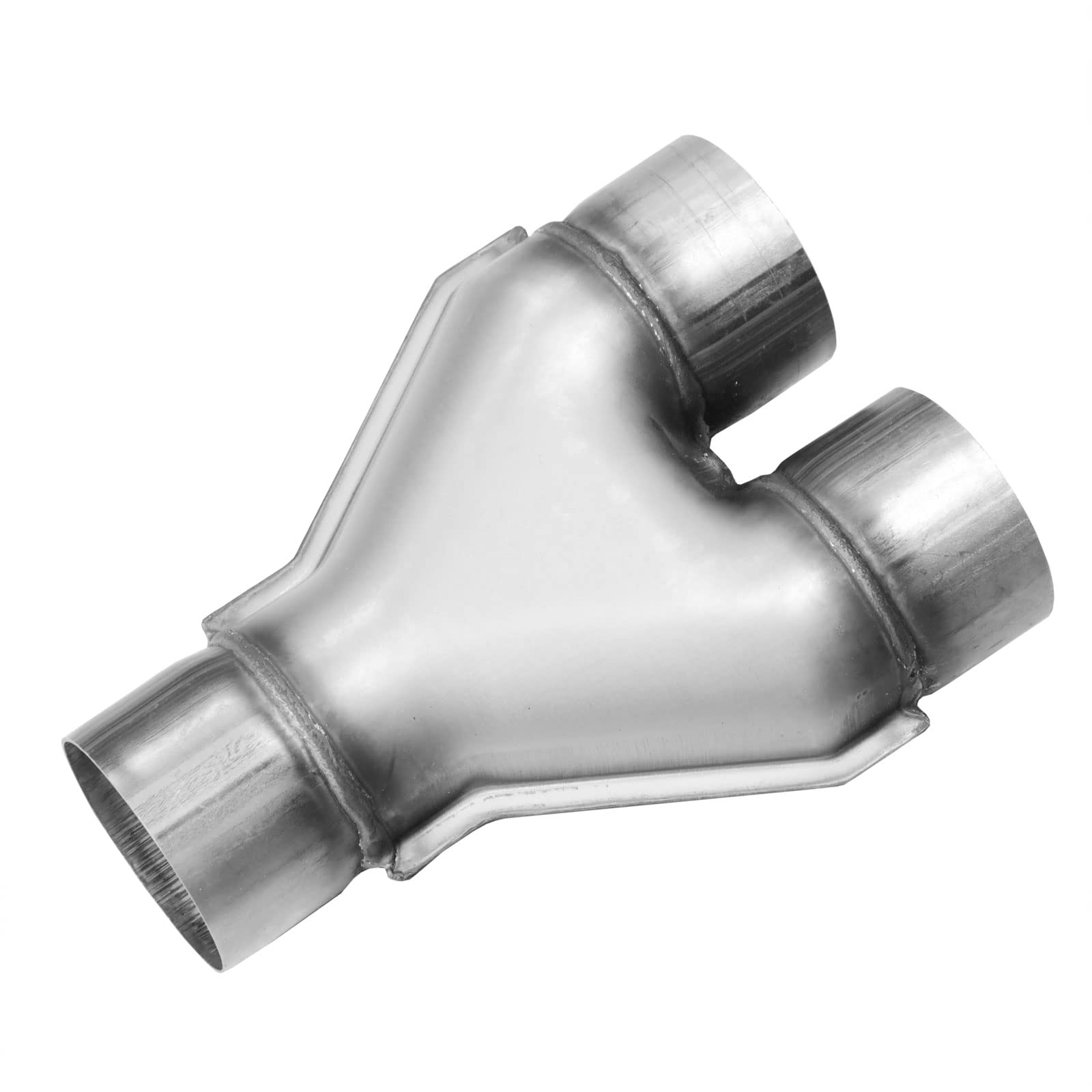 TECTRUC Universal 3 Inch Dual Exhaust Y Pipe,3'' Inch ID Single to 3'' Dual Exhaust Adapter Connector,Stainless Steel 409 Diesel
