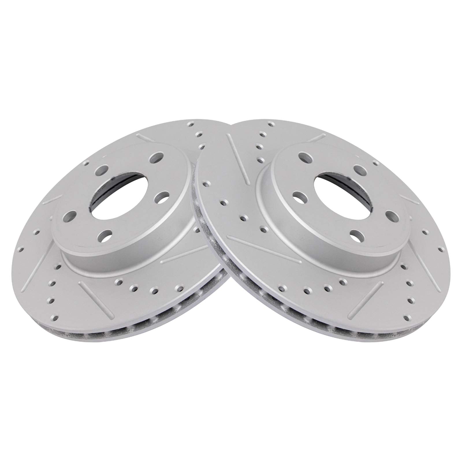 Trq Front Performance Brake Rotor Drilled Slotted Pair Set For Achieva/Beretta/Cavalier/Corsica/Cutlass Calais/Grand Am/Skylark