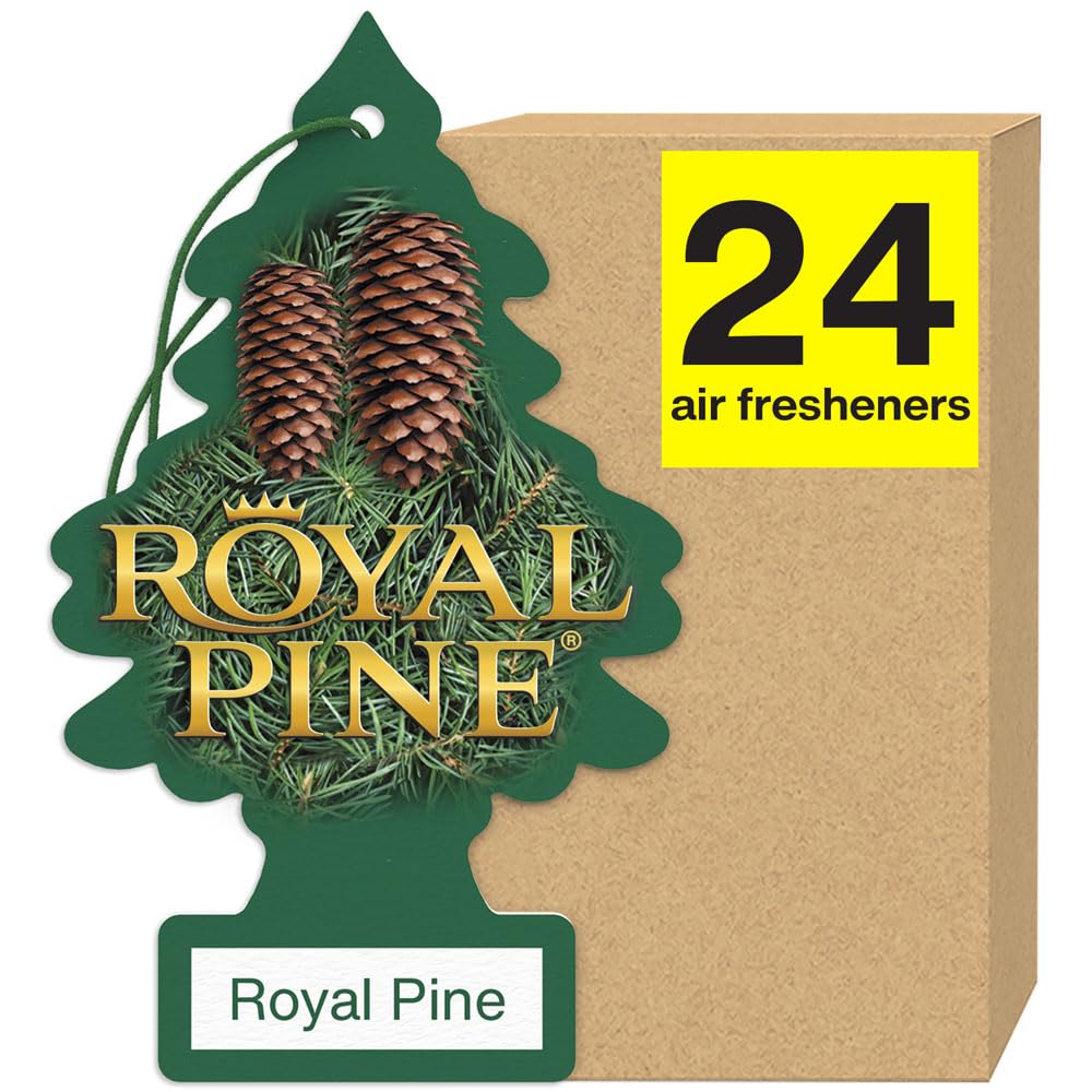 LITTLE TREES Air Fresheners Car Air Freshener. Hanging Tree Provides Long Lasting Scent for Auto or Home. Royal Pine, 24 Air Fre