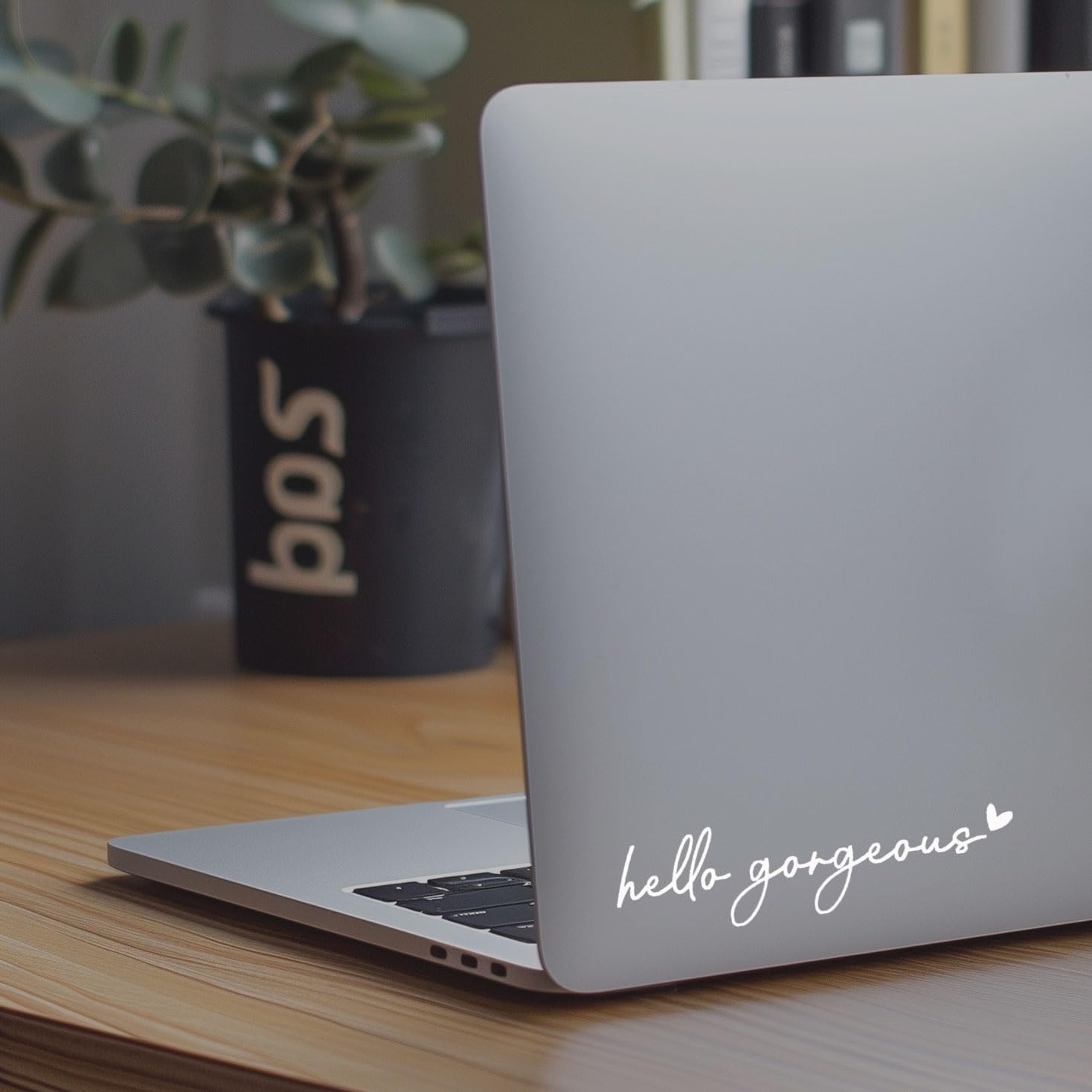 2 X Hello Gorgeous Rearview Mirror Decal Water Bottle Stickers Affirmation Reminder Sticker Laptop Bumper Sticker Tumbler Vinyl