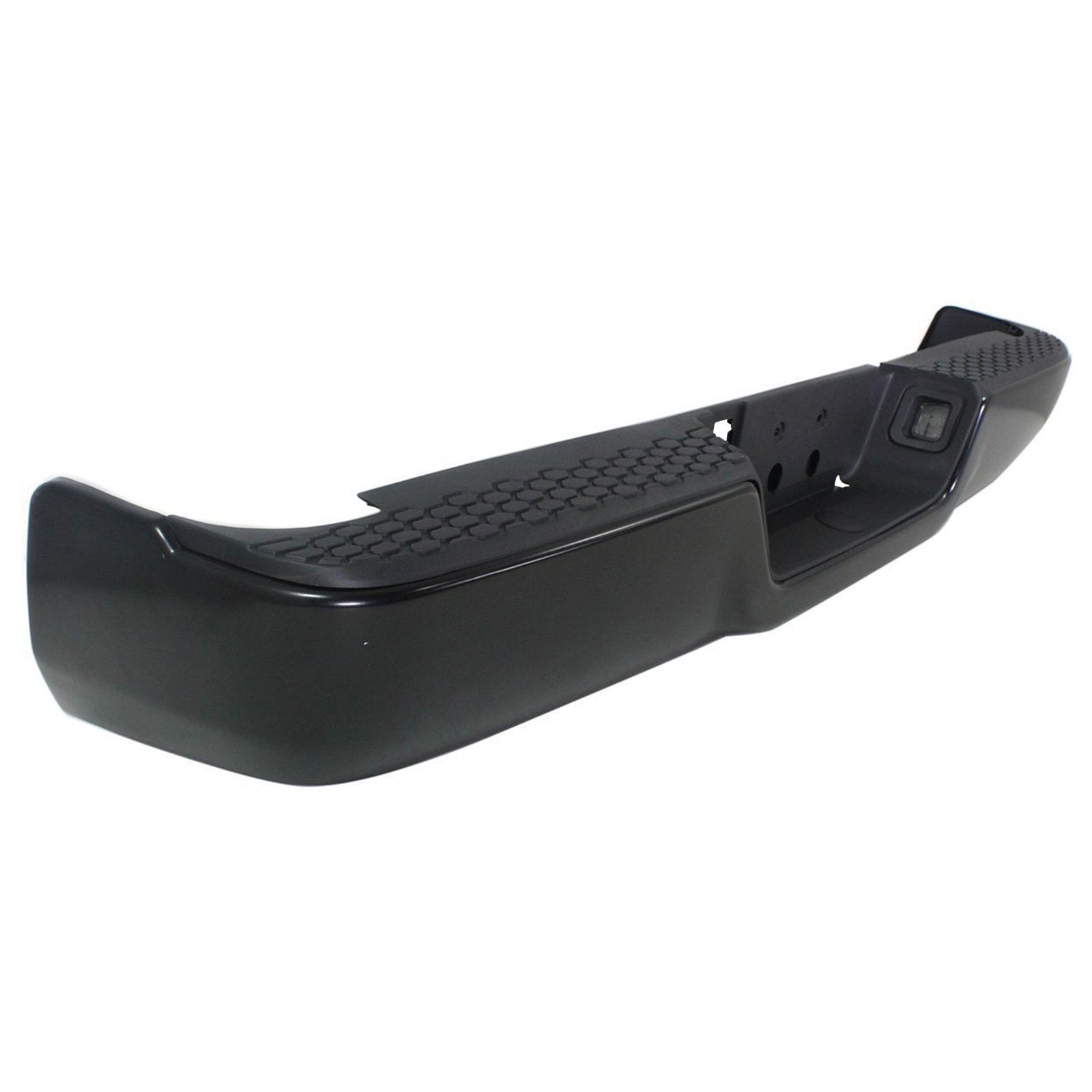 Acanii - For 2009-2018 Dodge Ram 1500 10-12 Ram 2500 3500 Truck Pickup Complete Black Steel Rear Step Bumper Assembly