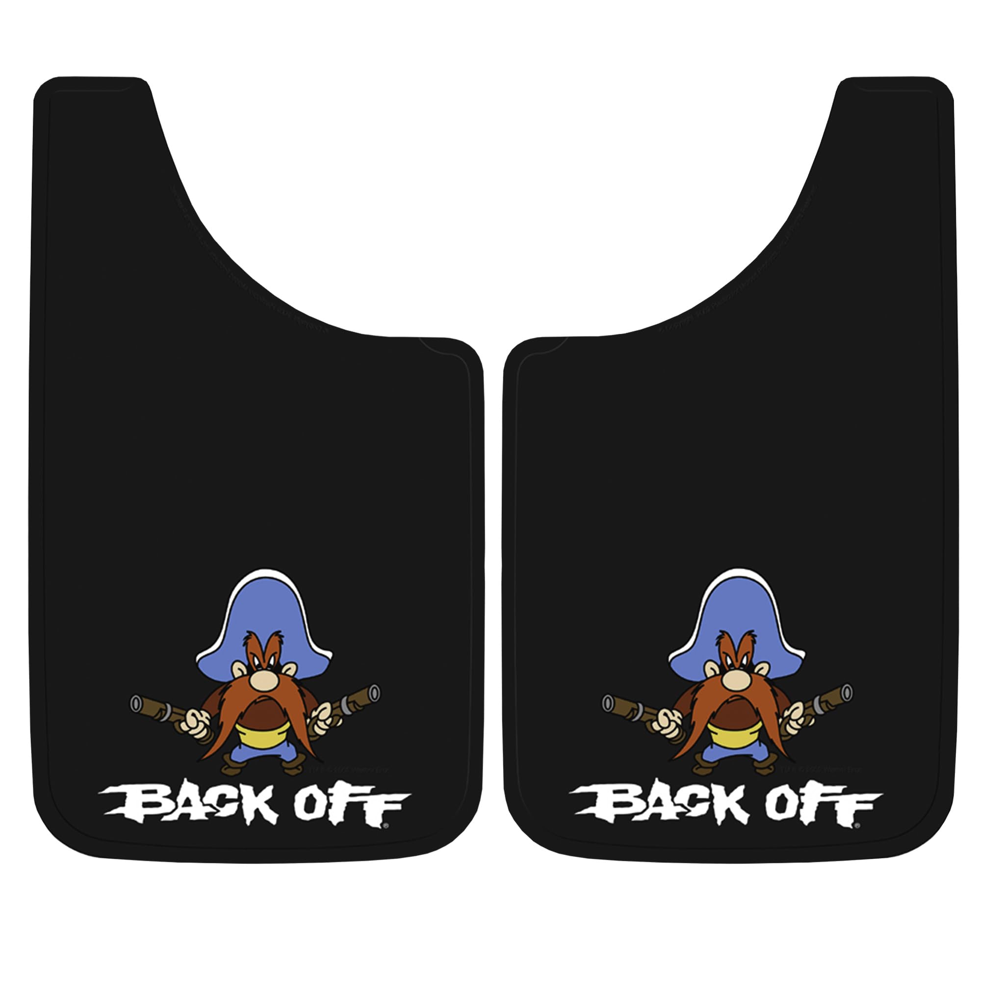 Plasticolor 000502R01 Yosemite Sam Back Off Easy Fit Mud Guard 11 - Set of 2,Multi-colored