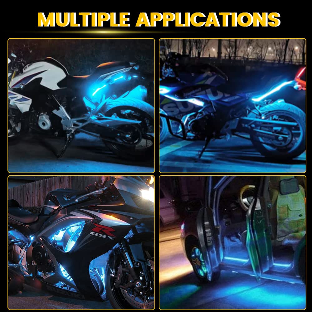 Ym E-Bright Led Strip Lights For Cars 27Cm 5050 15Smd 300Lumen Waterproof Car Underglow Lights- Motorcycles Golf Cart Boat Led I