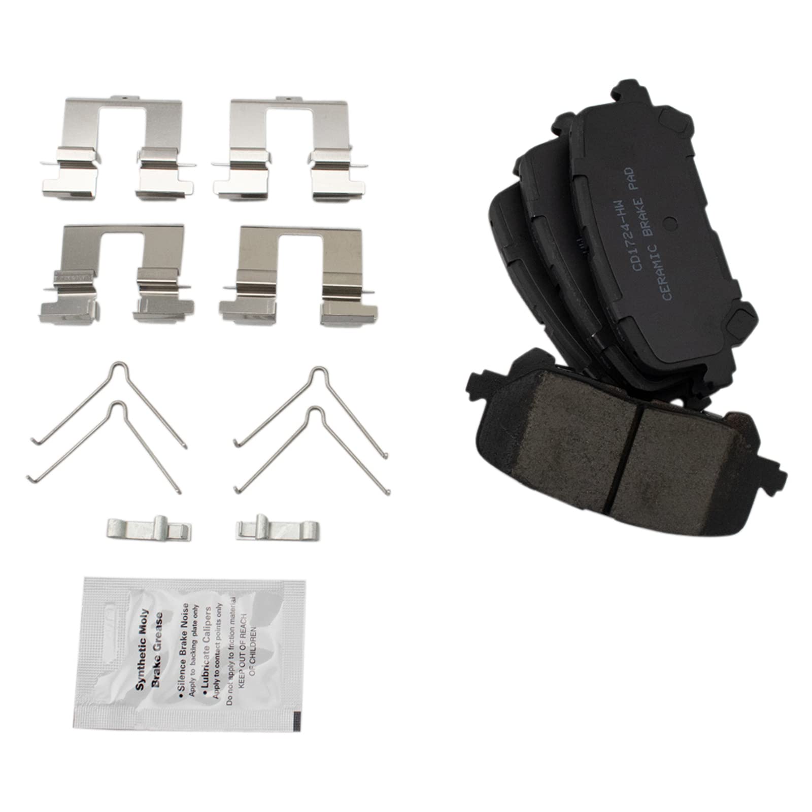 Trq Rear Ceramic Brake Pad & Rotor Kit Compatible With 2014-2016 Acura Mdx