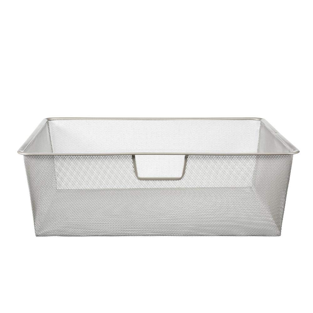 Knape & Vogt Wire Mesh Basket - 22 in. Steel, Champagne Nickel, Model 0335-BSKT-7CN