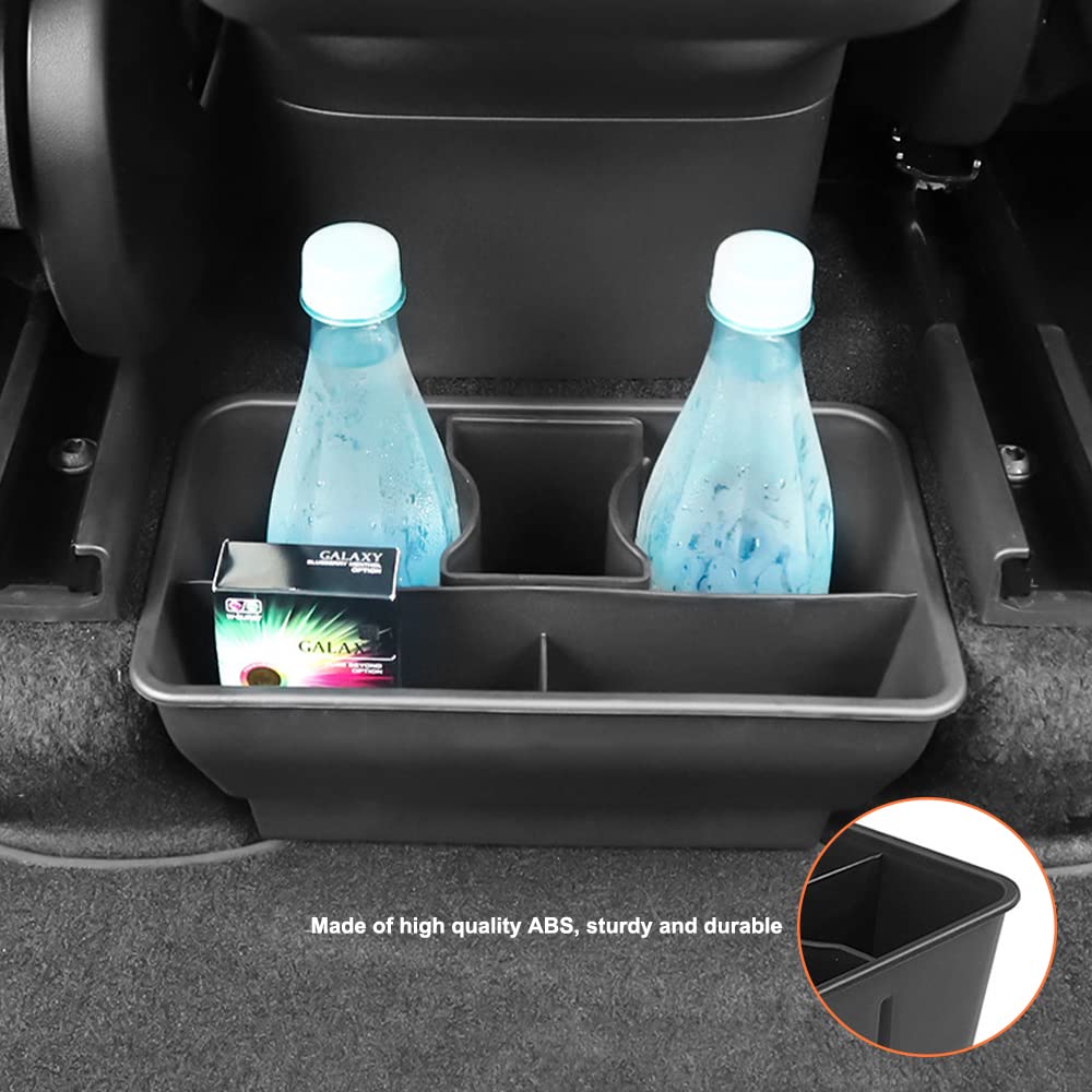 Atnvidsg Rear Underseat Organizer Compatible With Tesla Model Y 2020 2021 2022 2023 Abs Organizer Center Console Organizer (Blac