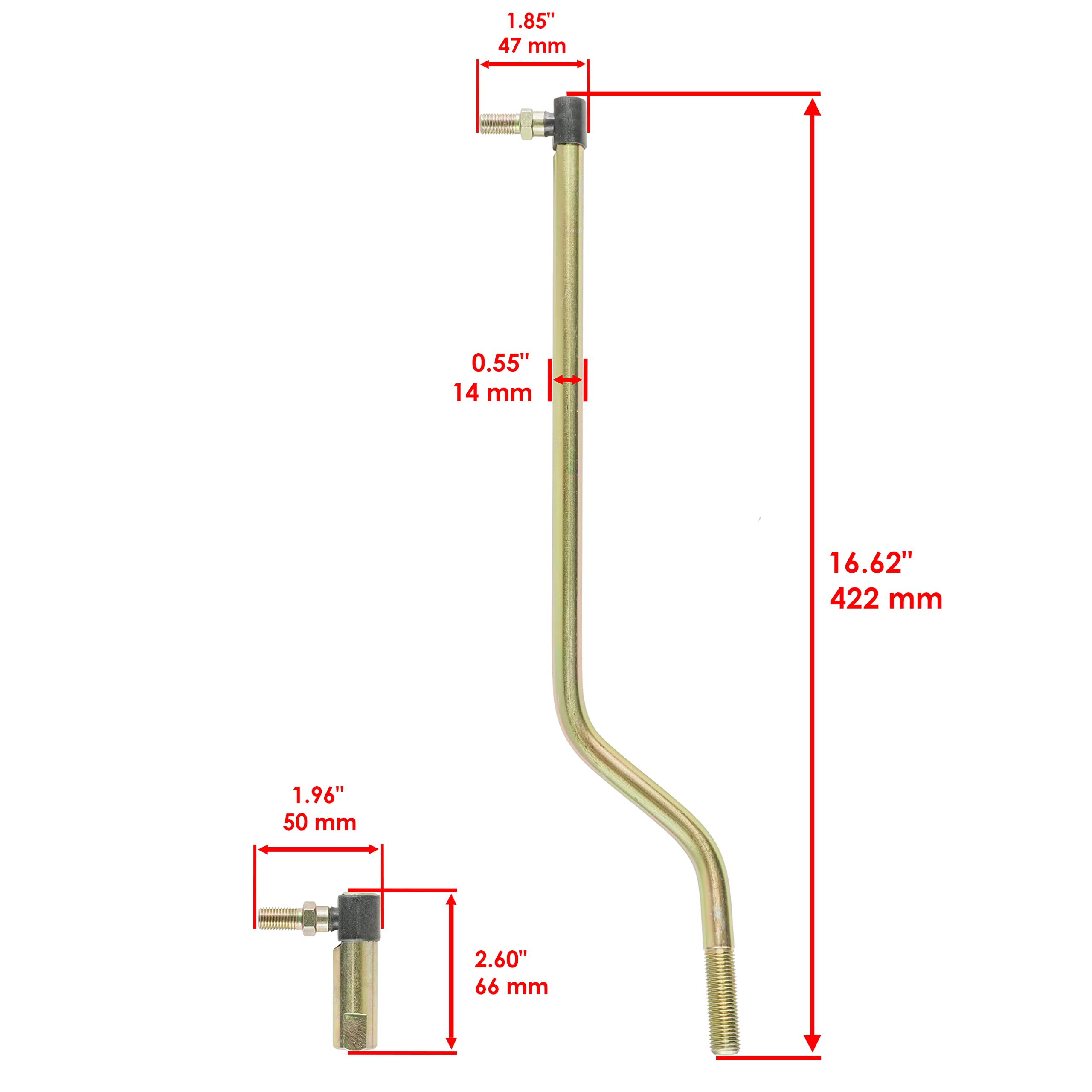 Caltric Left And Right Drag Link Compatible With John Deere D140 D150 D155 D160 D170