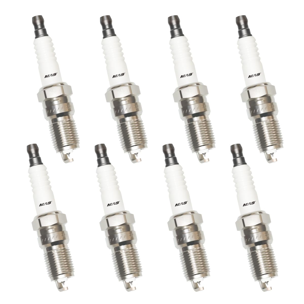 MAS 8 Pack UF413 Ignition Coil & Iridium Spark Plug and 8.5mm Wires Set Compatible with Buick Cadillac Chevy GMC Hummer Escalade