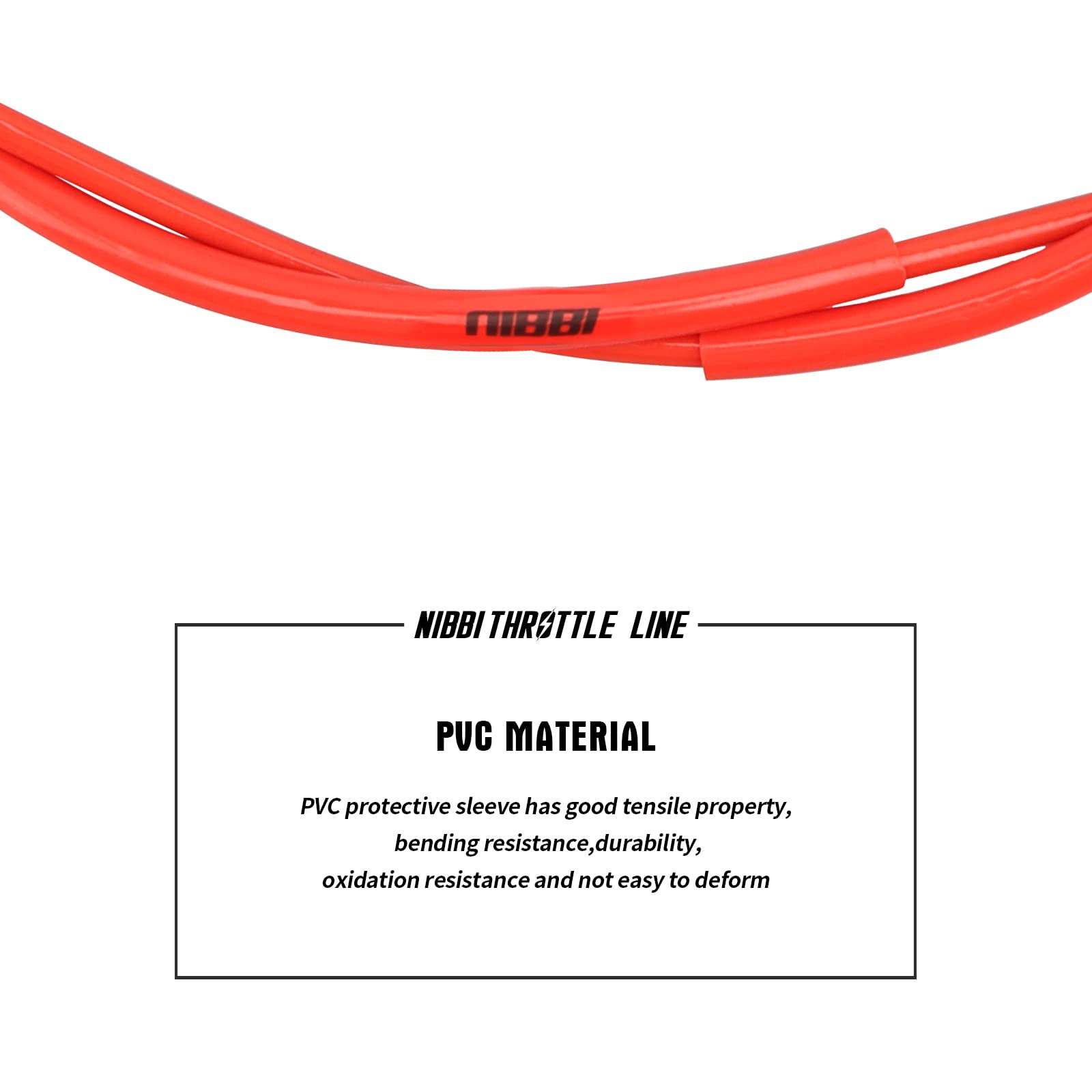 Nibbi Throttle Cable,46'' Go Kart Throttle Cable,Universal Motorcycle Throttle Cable For Dirt Pit Bike Mini Bike Motocross125 15