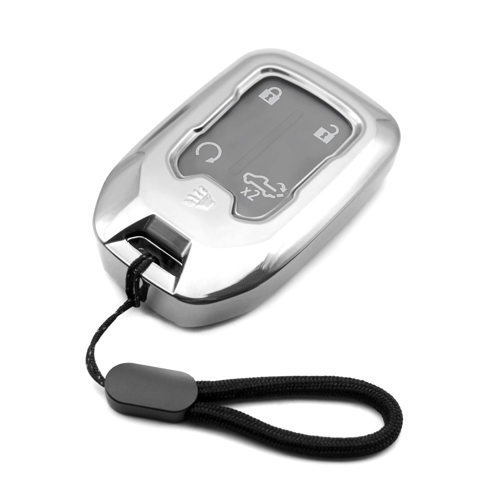 Compatible With 2020 2021 Chevrolet Chevy Silverado 1500 2500 3500 Suburban Tahoe Gmc Acadia Terrain Yukon Silver Tpu Key Fob Co