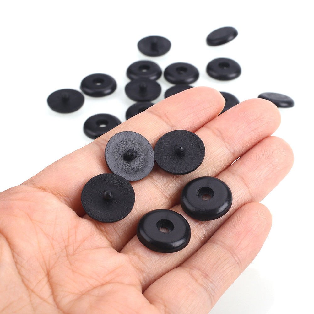Y-Axis 5 X Seat Belt Button Buckle Clip Stop - Universal Fit Stopper Kit Black (5 Sets)