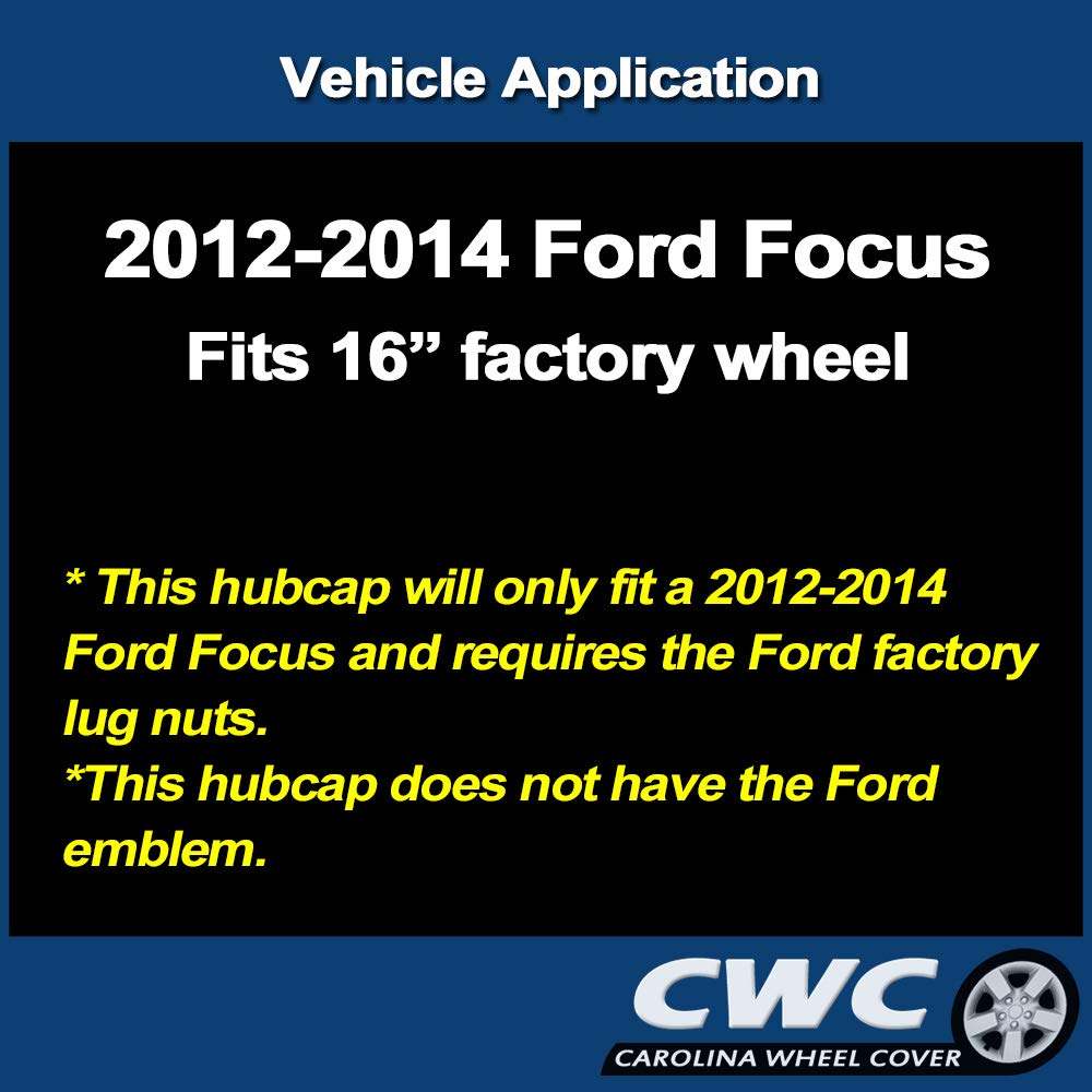 Carolina Wheel Cover Premium Replica Hubcap Set, 16-Inch Silver Wheel Covers for Ford Focus 2012-2014 (4 Pieces)
