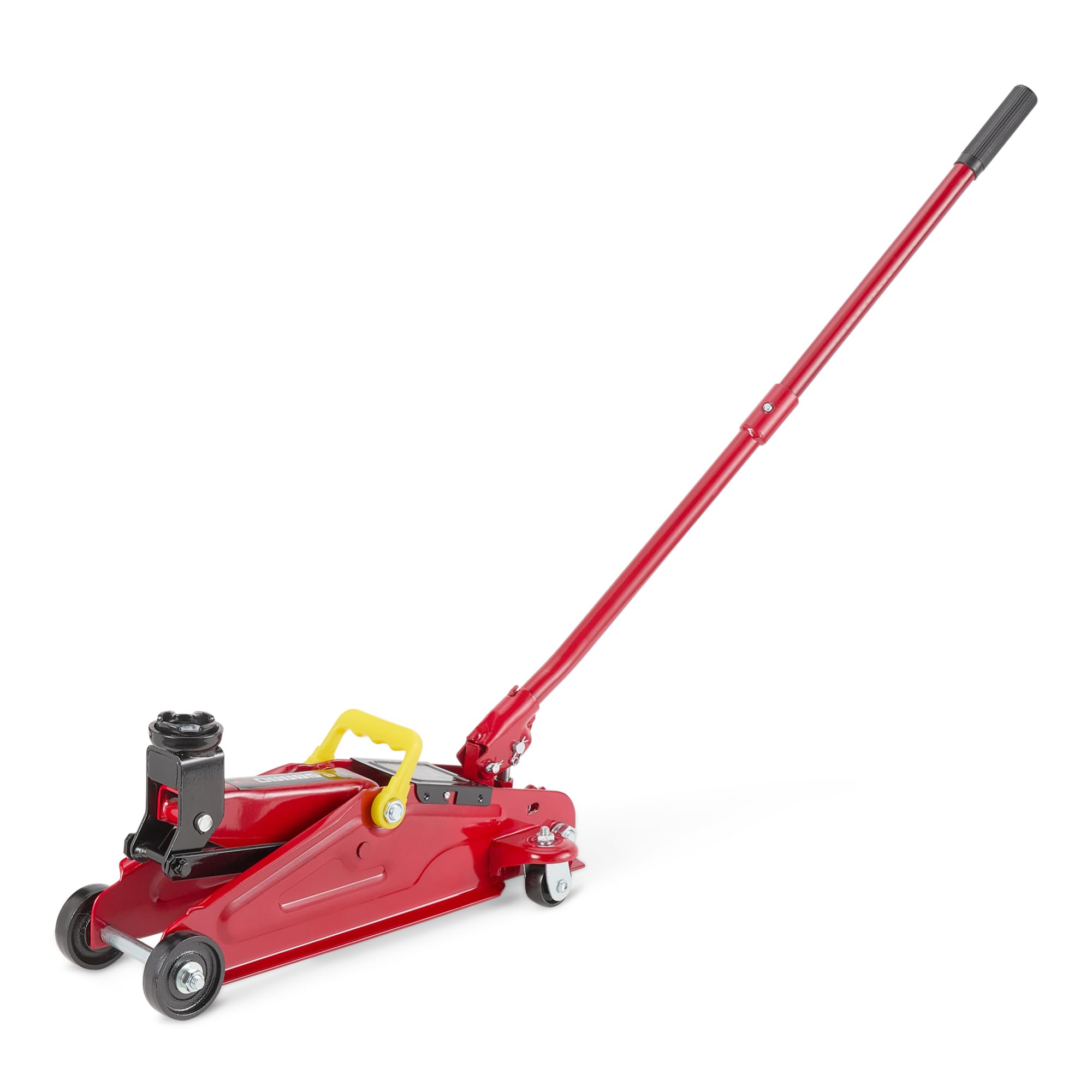 Amazon Basics Hydraulic Floor Portable Car Jack, 2.2 Short Ton/2 Metric Ton/2 Tonne/2000 kg Capacity, Slow Release, Red