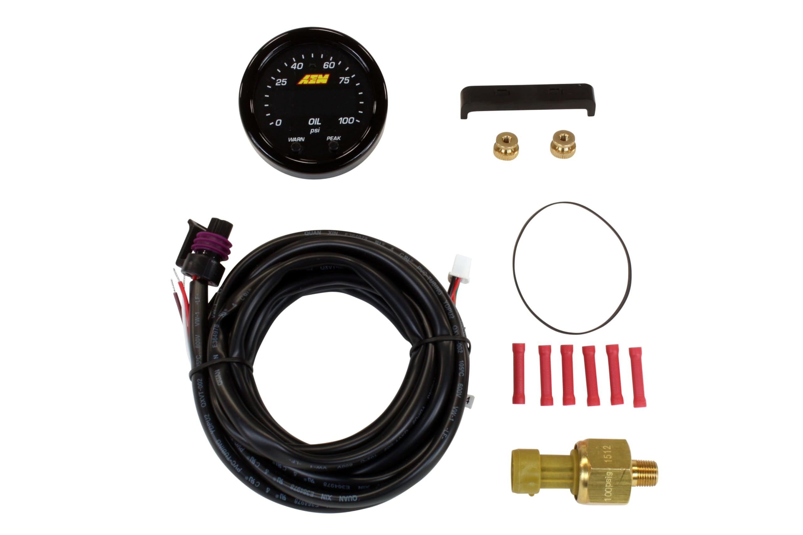 Aem 30-0301 X-Series Pressure Gauge, Black, 52Mm