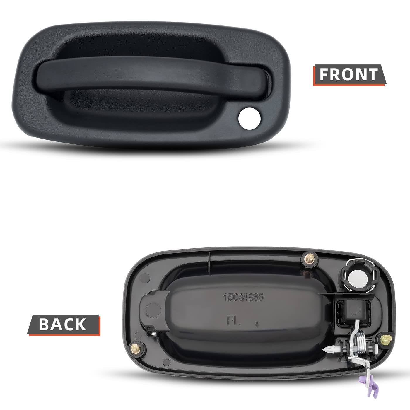Deal Auto Electric Parts 1Pc Front Driver Left Side Textured Black Exterior Door Handle W/Key Hole Compatible With 99-06 Silverado/Sierra 00-06 Suburban/Tahoe/Yukon/Xl 02-06 Avalanche/Escalade/Esv/Ext