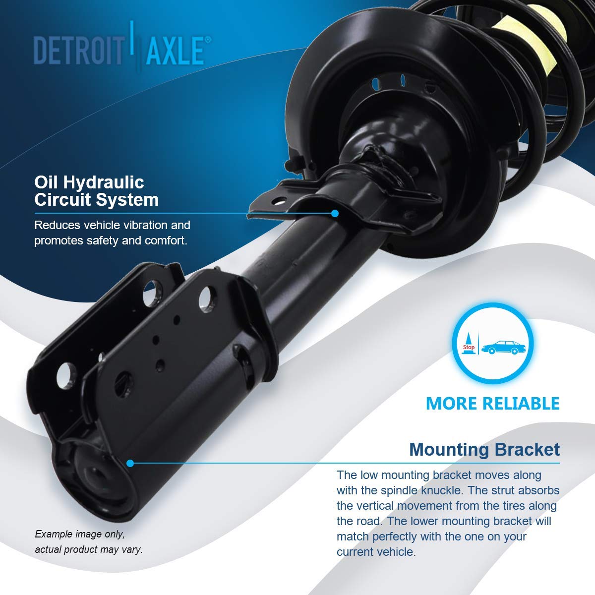 Detroit Axle - Rear Struts Sway Bars For 97-05 Buick Century 97-03 Pontiac Grand Prix 97-04 Regal [Excludes 18'' Wheels] Complet