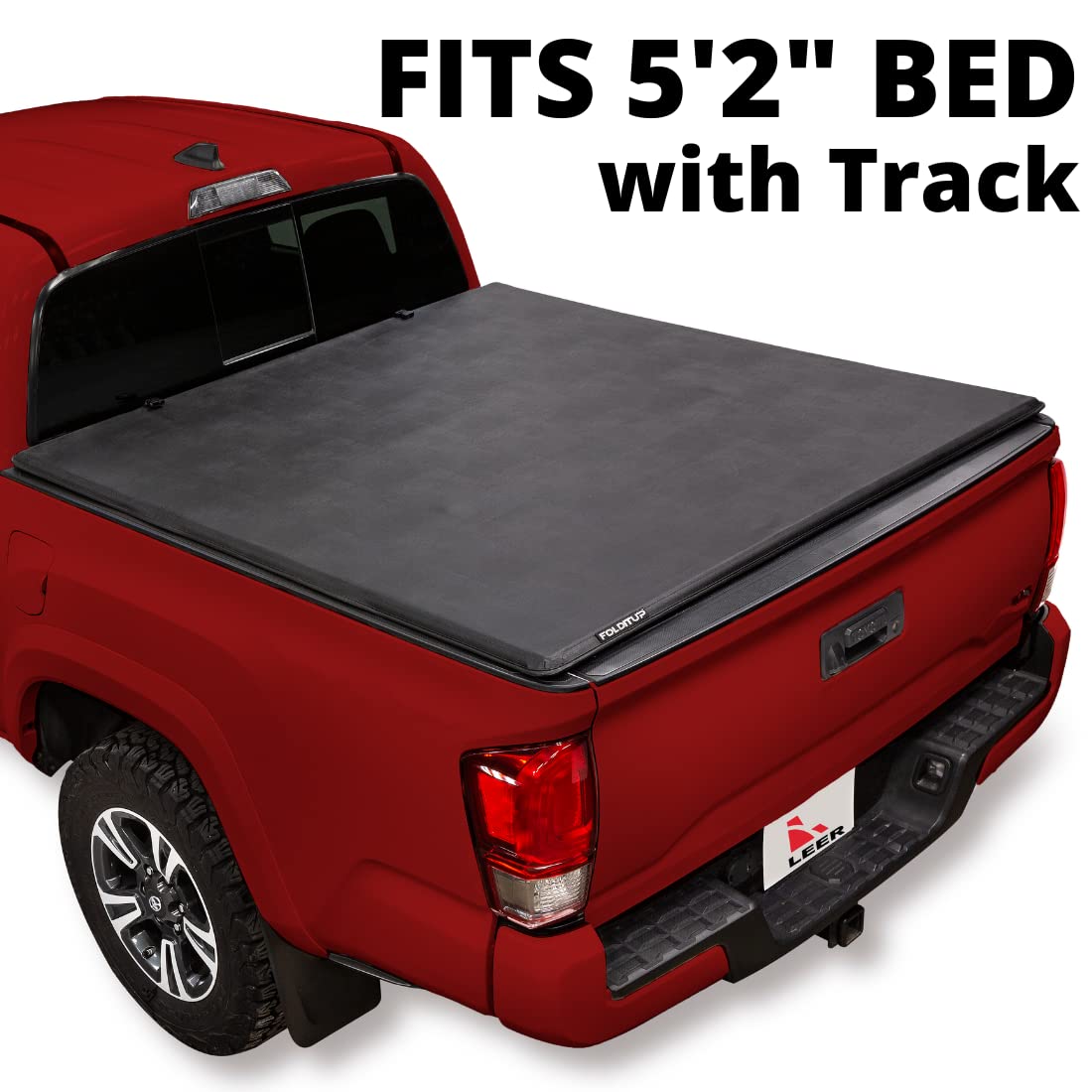 Leer Folditup Toyota Tacoma Tonneau Cover | Fits Toyota Tacoma With 52    Bed W/Track (2016-2023) | Does Not Fit Trail Edition |