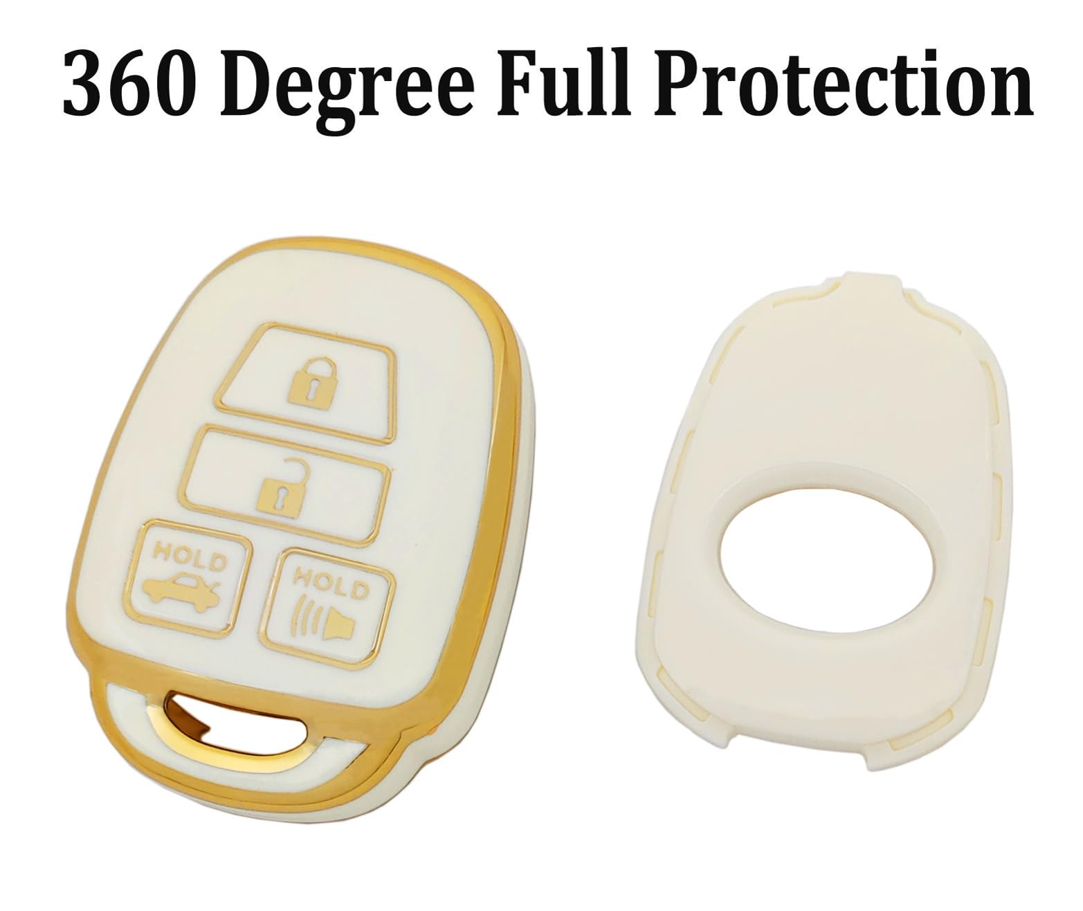 Arruweer Soft TPU Key Fob Case Holder Protector Key Fob Cover Compatiable with Toyota Camry Corolla RAV4 Highlander Avalon Corol