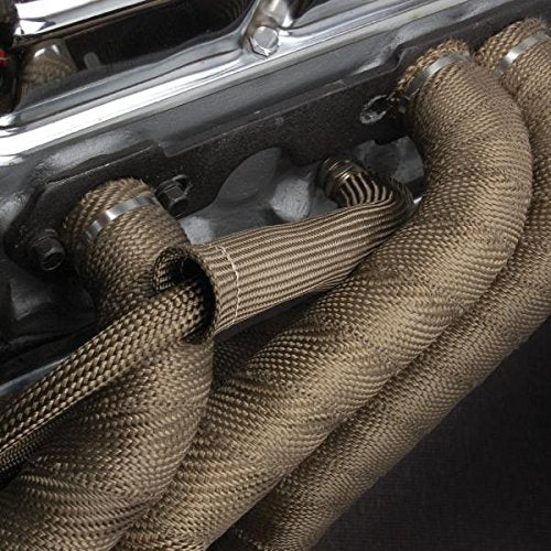 Design Engineering Titanium Exhaust Heat Wrap With Lava Rock Technology - 2'' X 25' - Heat Wrap For Exhaust Pipes, Pliable Exhau
