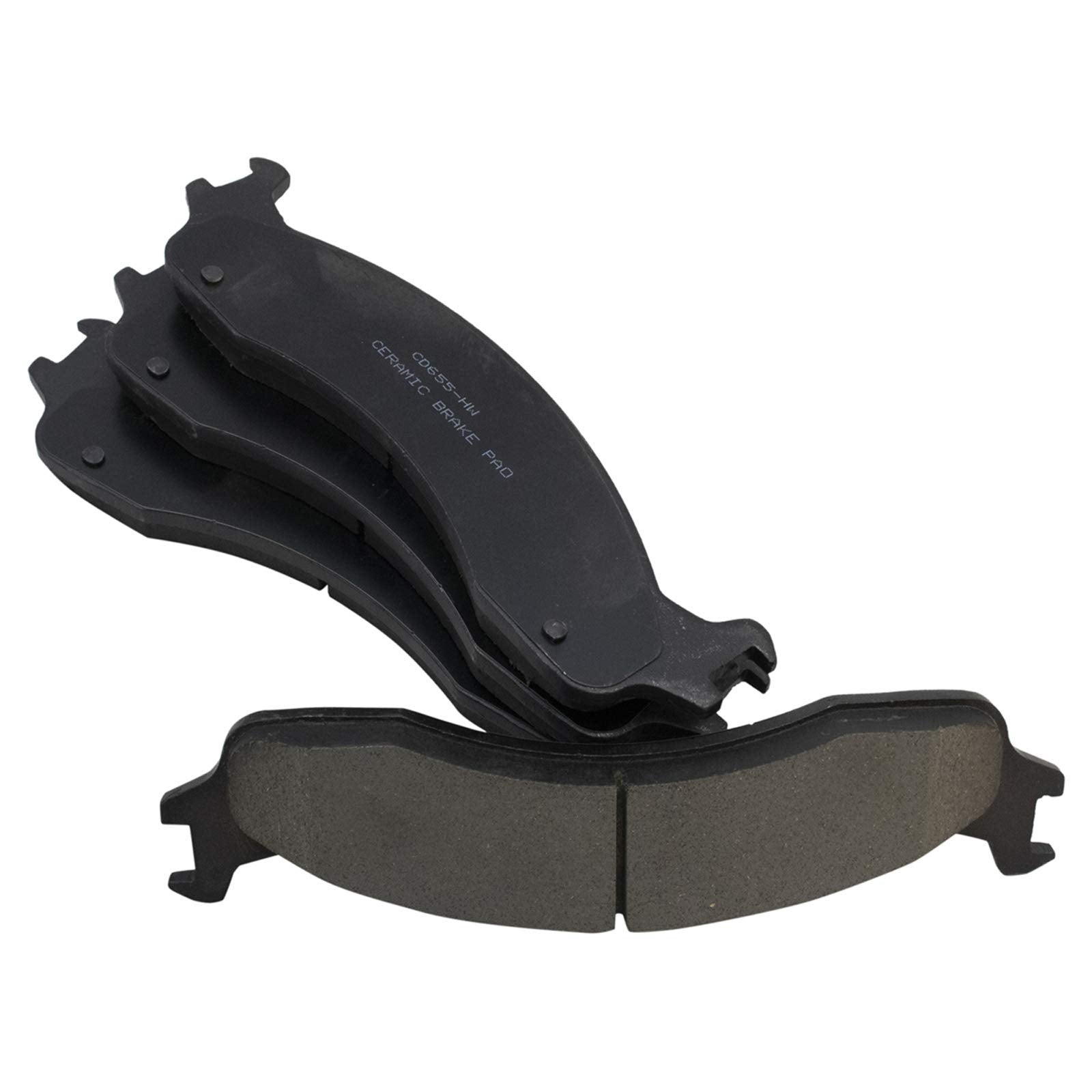TRQ Front Posi Ceramic Brake Pad Kit - Fits B2500, E250, E350, F250, F350, Ram 2500, Ram 3500 Trucks & Vans