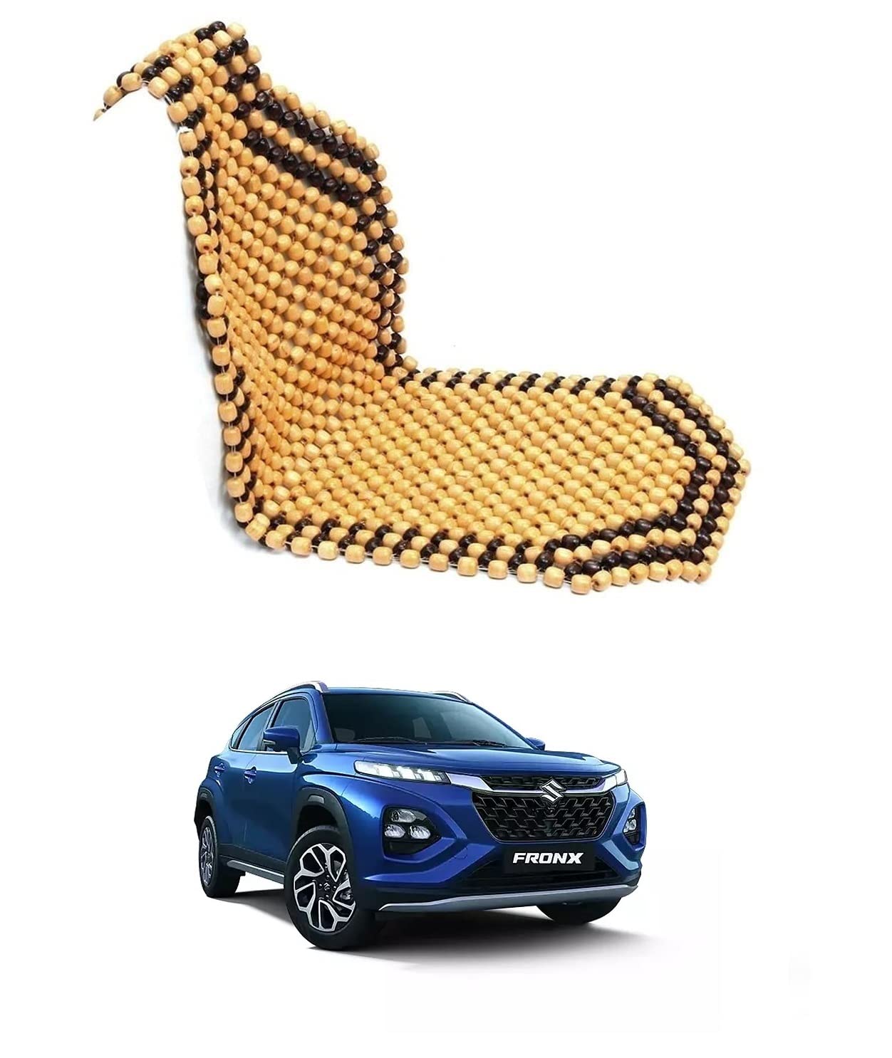 Auto Addict Car Seat Wooden Bead Seat Cover for Maruti Suzuki Fronx