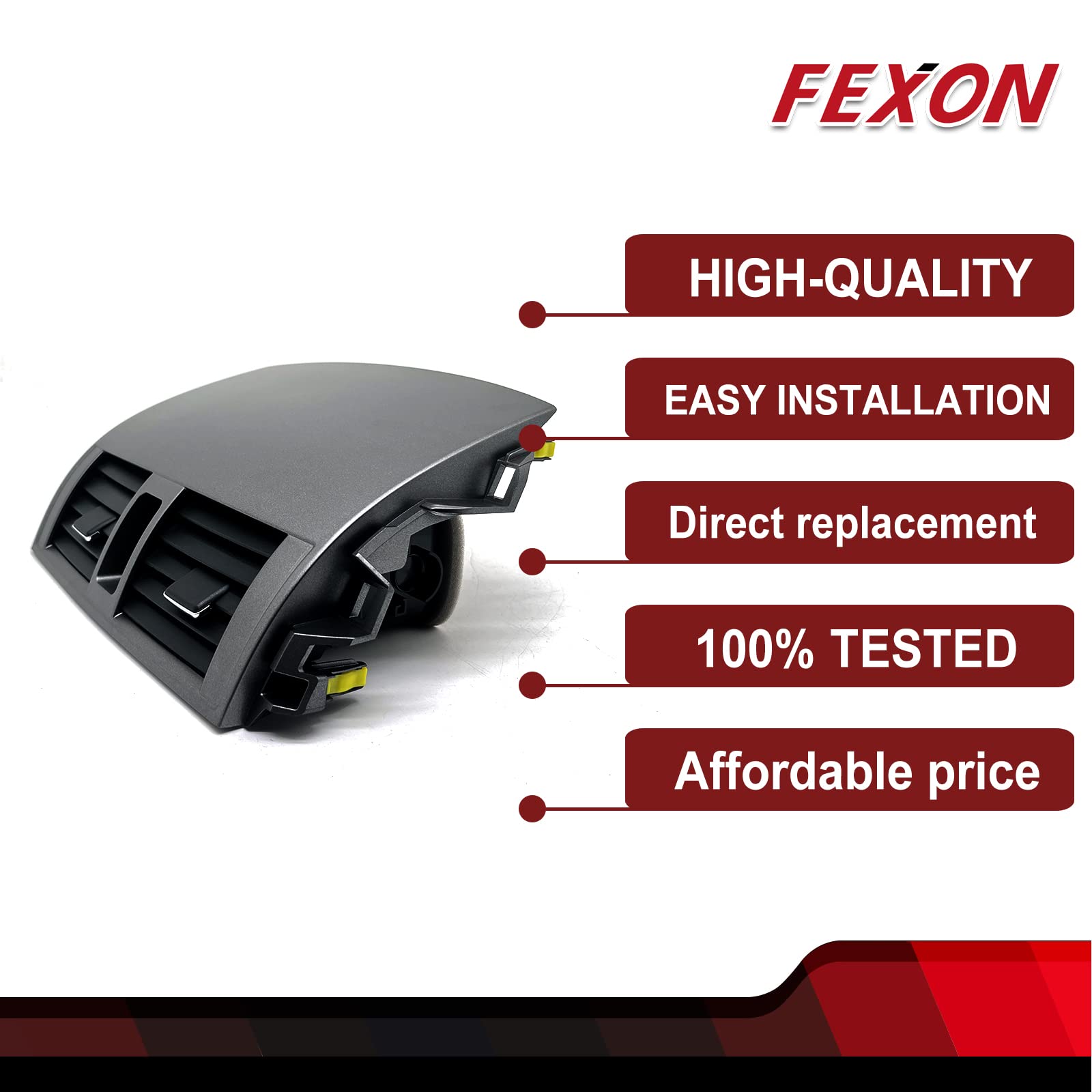 FEXON A/C Outlet Air Vent Panel for Toyota Corolla 2008-2013, Replaces 55663-02060
