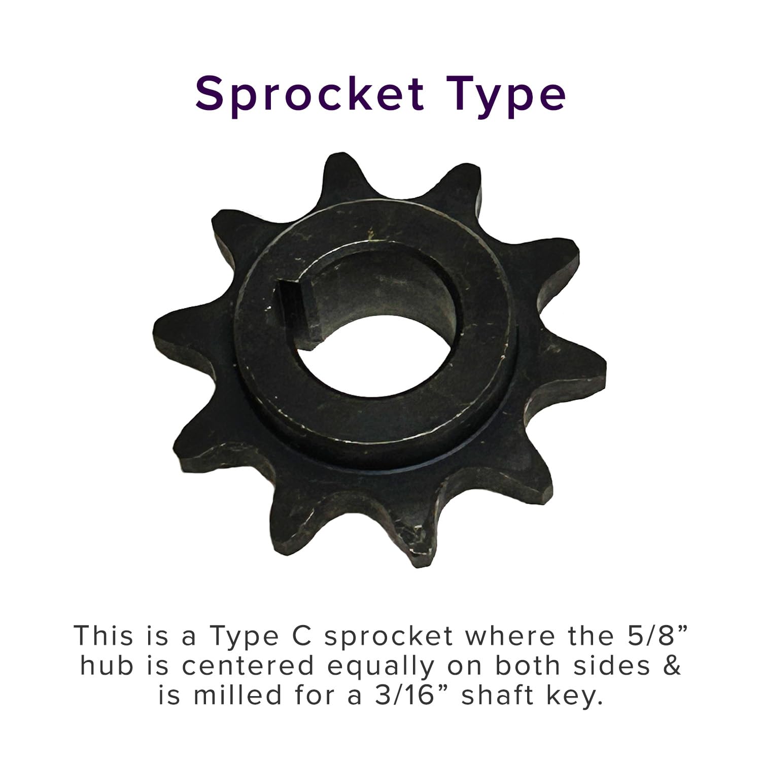 Alveytech 10 Tooth #40/#41/420 Chain Sprocket With 5/8'' Bore - For The Baja, Coleman, Hammerhead, Manco, Predator 212Cc 6.5 Hp,