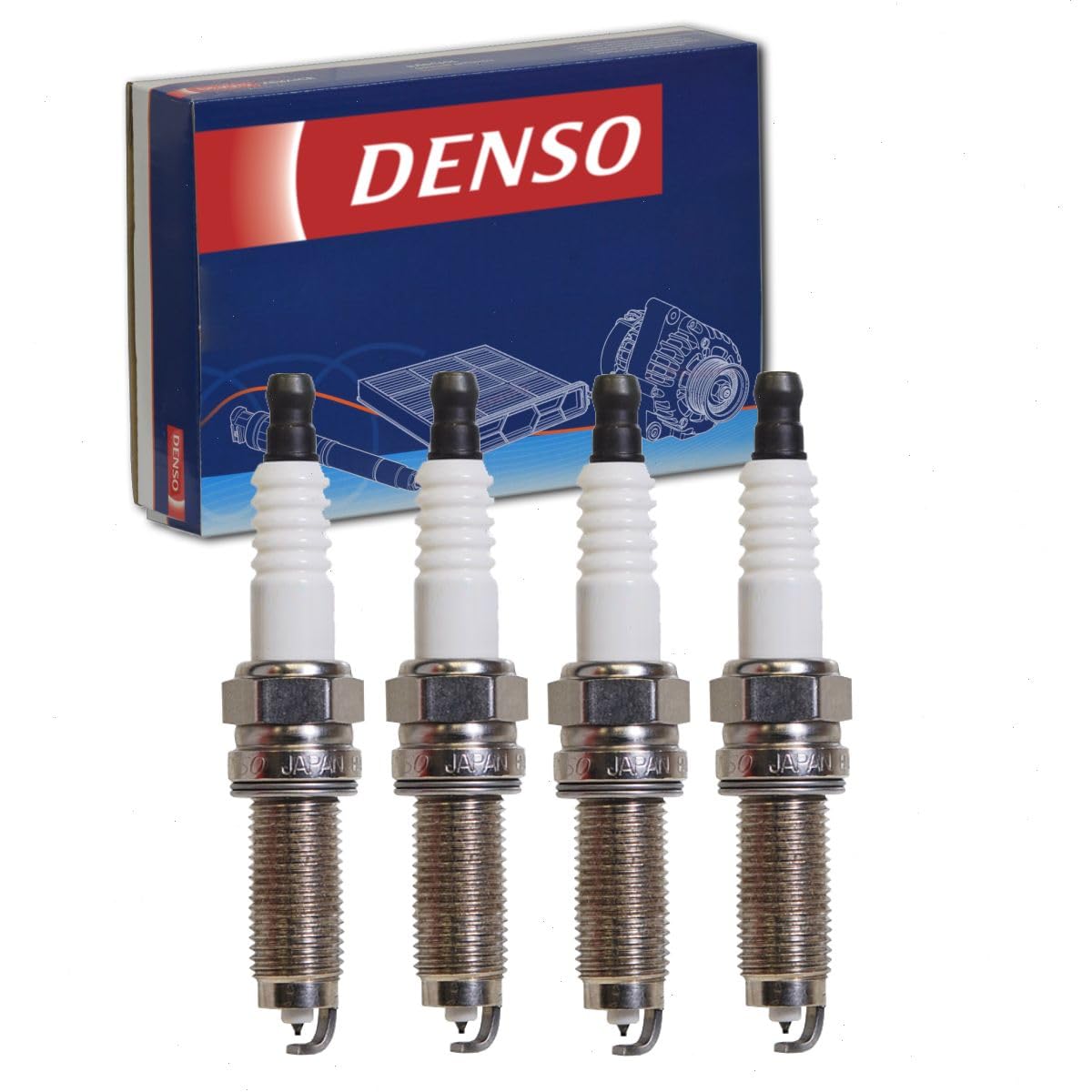 4 pc DENSO Iridium Long Life Spark Plugs compatible with Hyundai Elantra 1.8L 2.0L L4 2011-2017