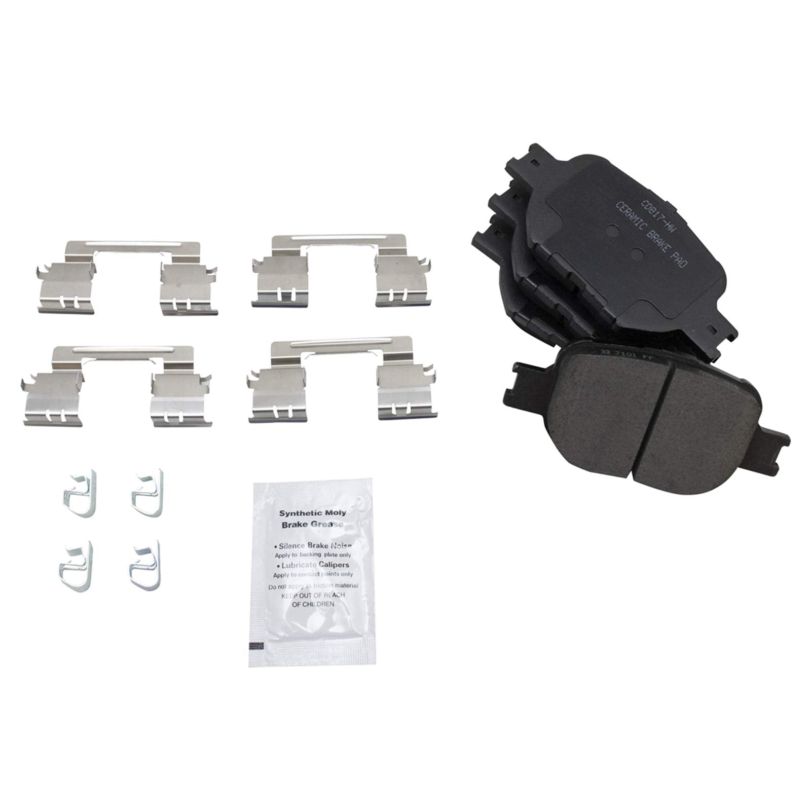 Trq Front And Rear Brake Pad & Rotor Kit Brake Pads Brake Rotor Ceramic Compatible With 2005-2010 Scion Tc