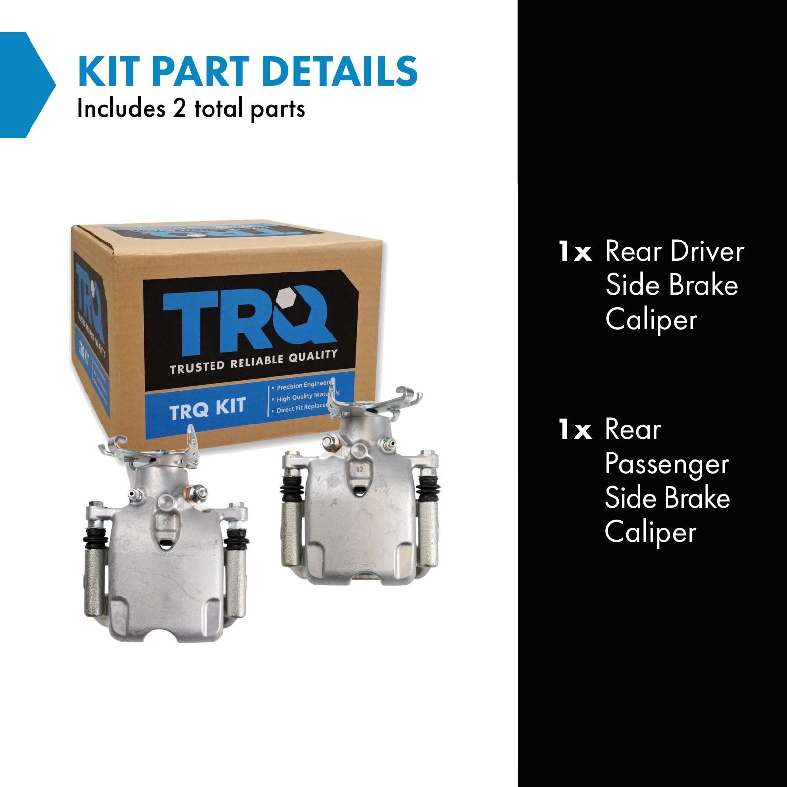Trq Rear Brake Caliper Set Compatible With 2010-2012 Buick Lacrosse