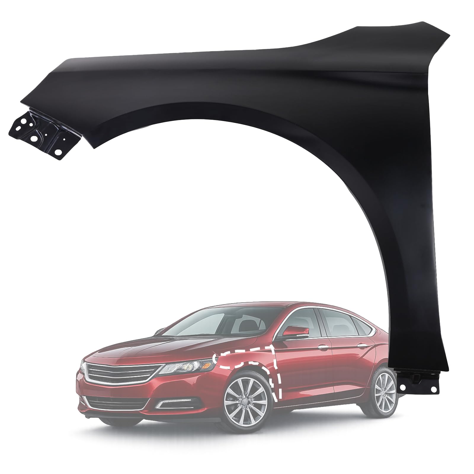 Front Fender Left Side Fit for 2014-2020 Chevy Impala 23151660,driver side
