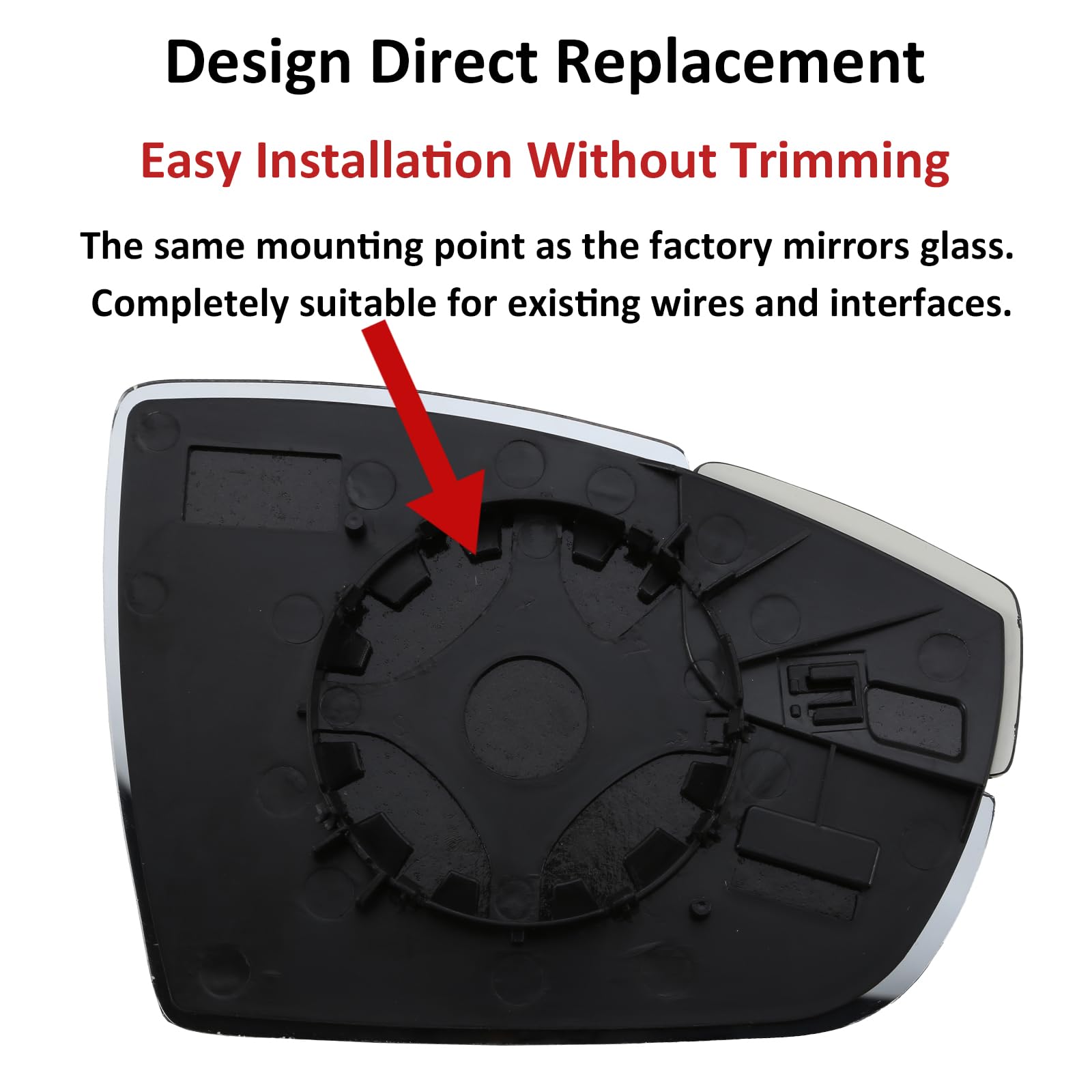 LOIYLLEN Driver Side Mirror Replacement for Ford Focus 2012 2013 2014 2015 2016 2017 2018 - Left Side Mirror Glass, Rear View Mi