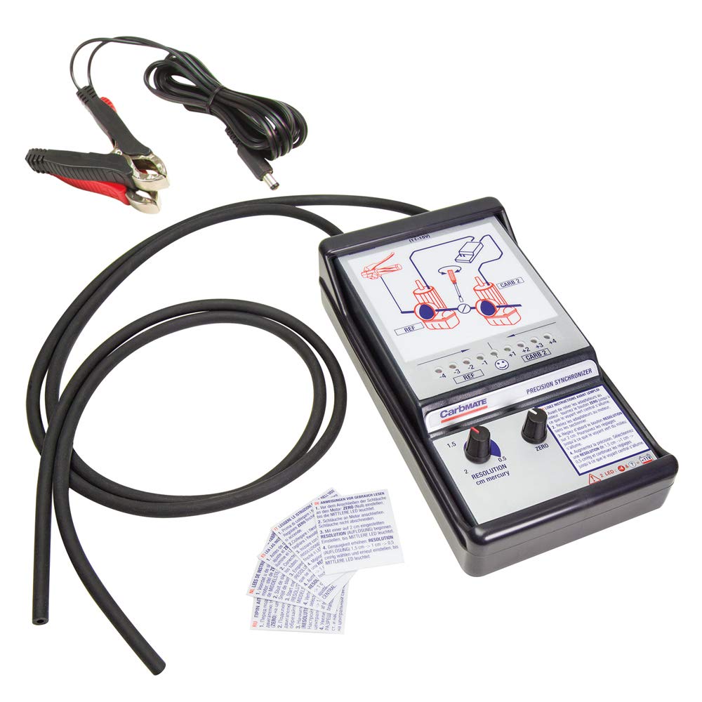 Tecmate CarbMate TS-110 Throttle Body Synchronizer - Durable ABS Construction for Accurate Carburetor & Fuel Injection Tuning