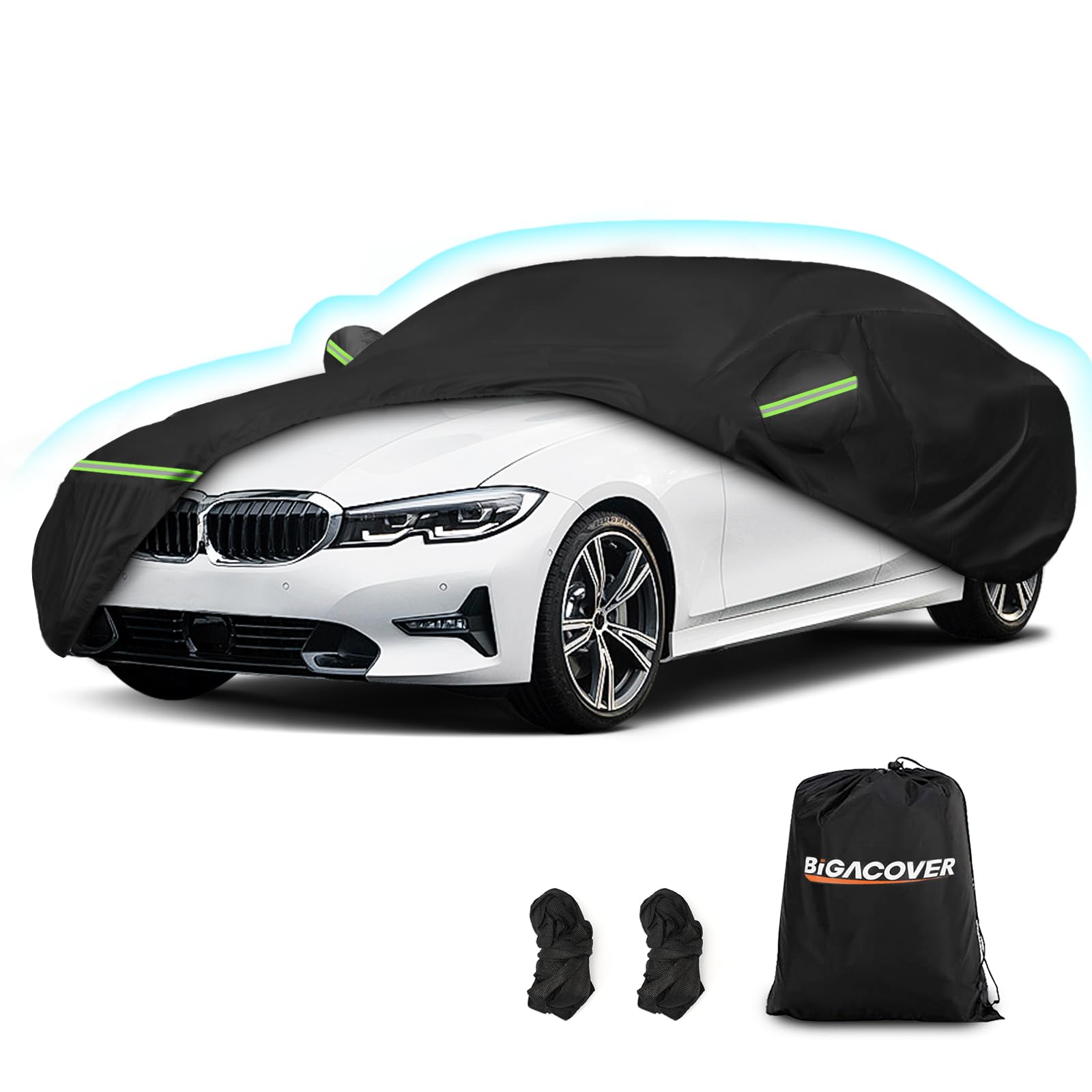 Car Cover For Bmw M3 320I 328I 328D 330I 330E 335I 340I 2007-2023, Waterproof 210D Oxford Cloth And Cotton Cover Outdoor Full Ca
