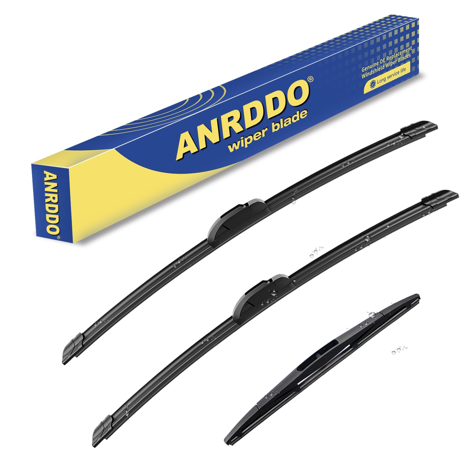 Anrddo Wiper Replacement For Honda Element 2003 2004 2005 2006 2007 2008-2011 Nissan Cube Mk3 2009-2014 Original Equipment Repla